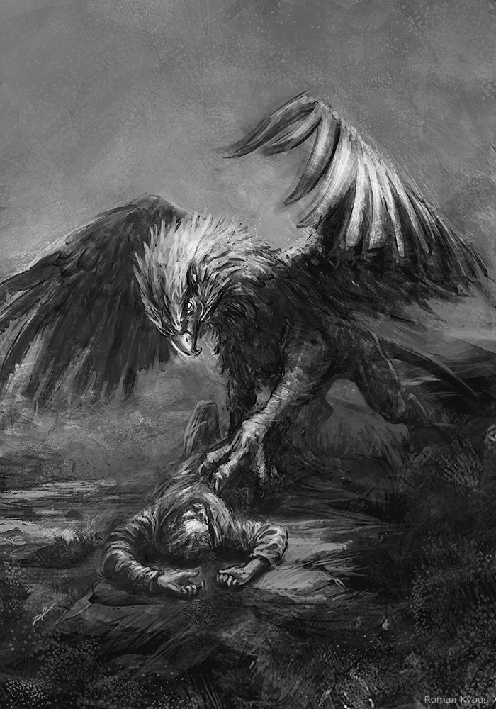 K. J. Taylor - The Griffin’s Flight / book illustration