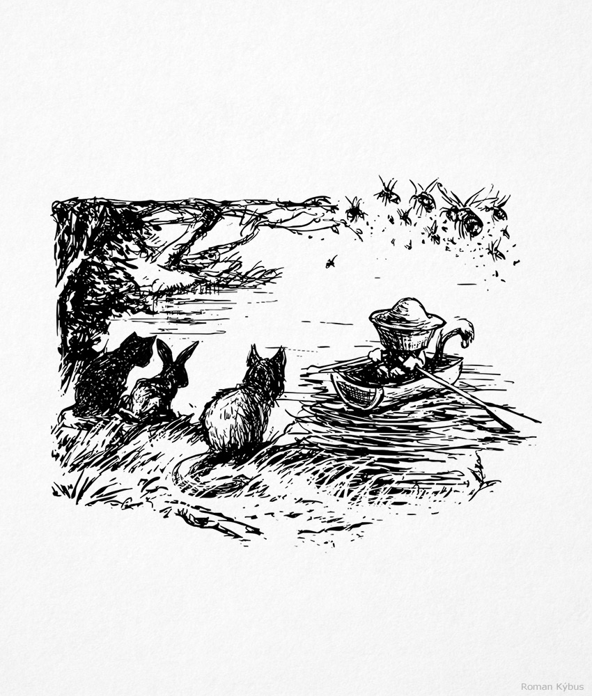 Z. Holub - Kostičkova dobrodružství v Kočkomoří / book illustration