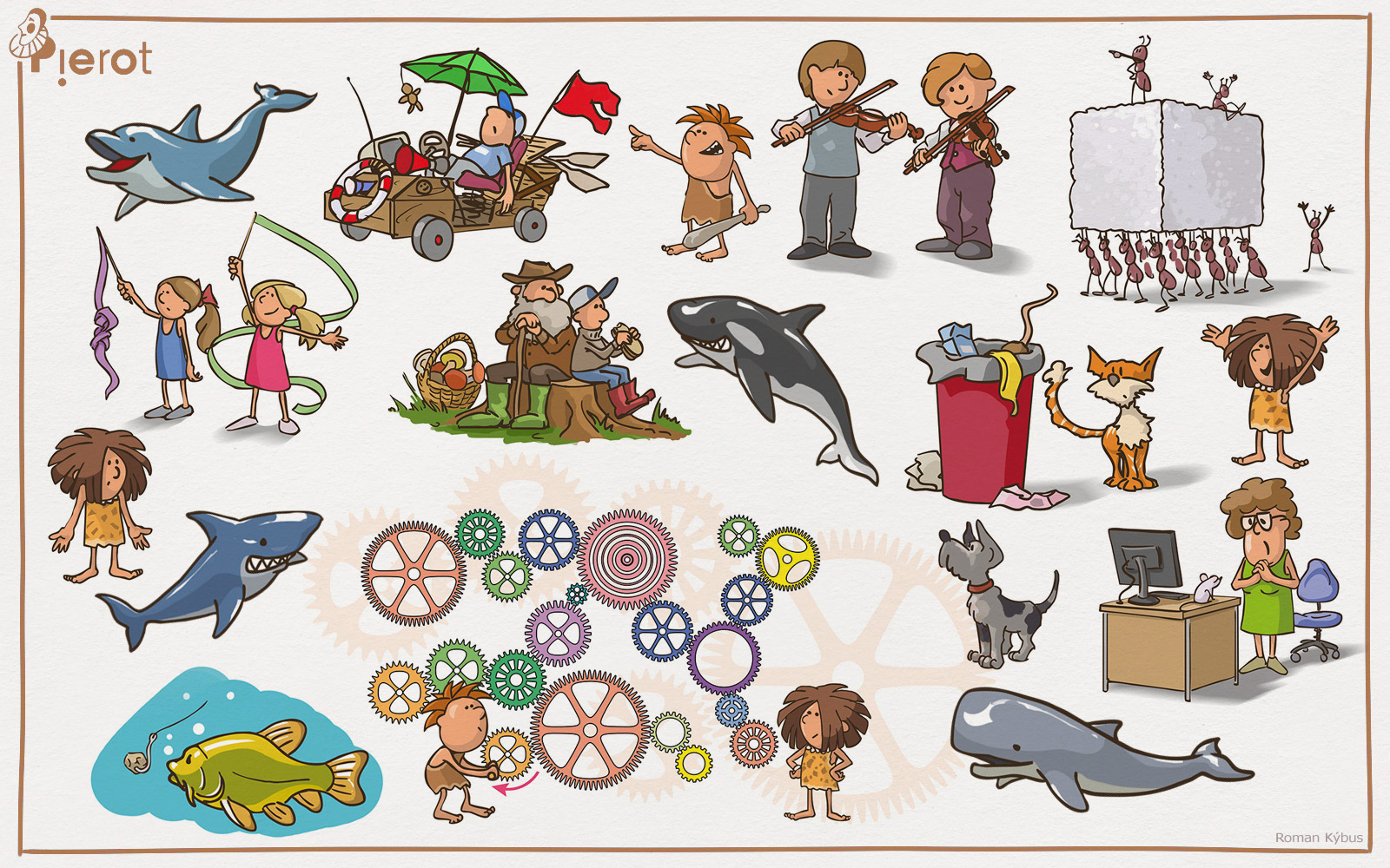 Pierot - Prázdninová škola 5. ročník / textbook illustrations