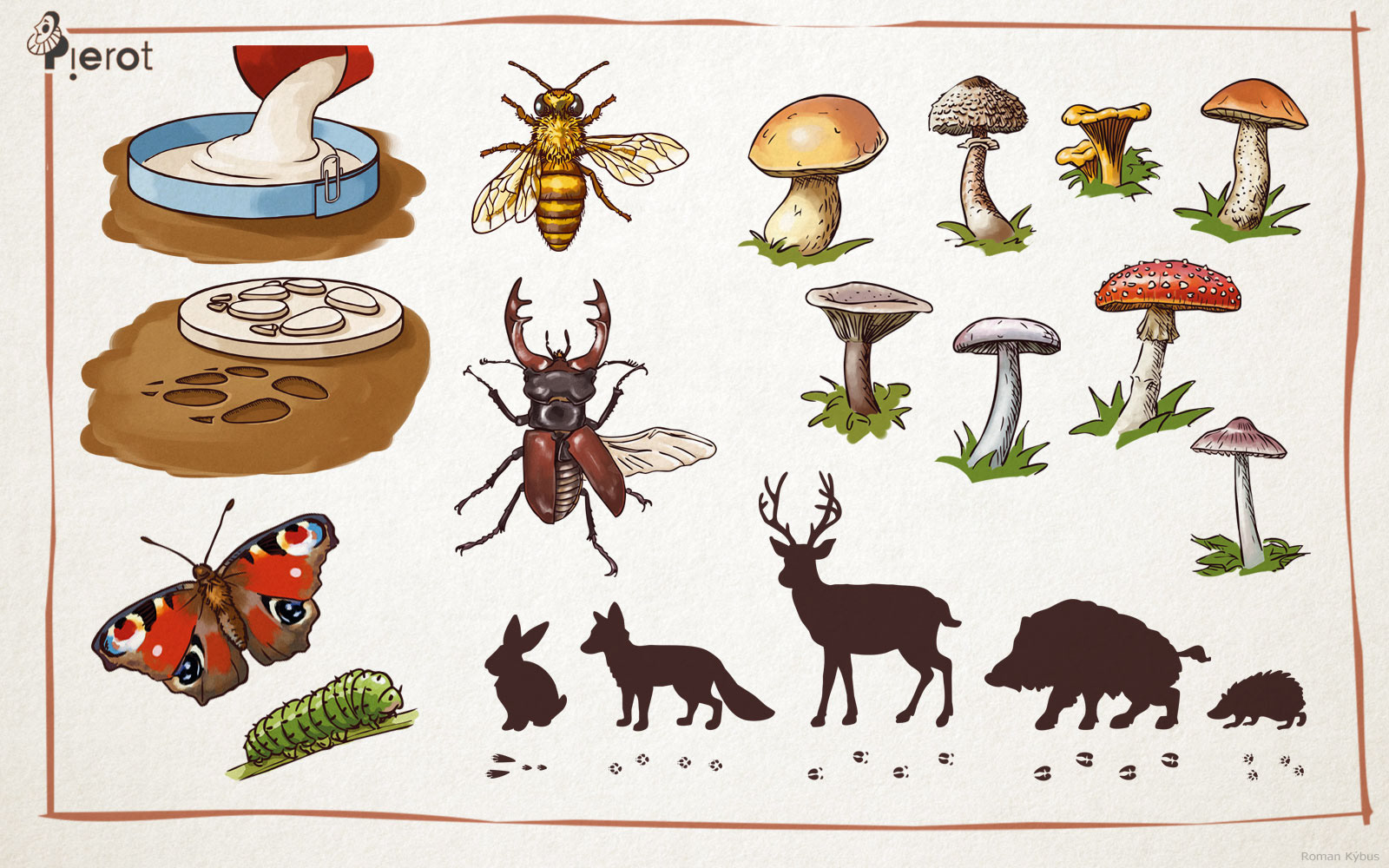 Pierot - Hurá na prázdniny, opakování 4. ročníku / textbook illustrations