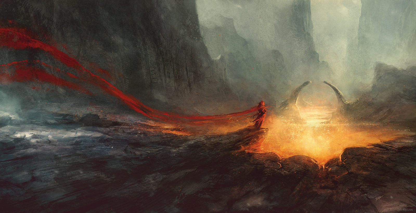 Bast - Propast / painting on music album cover