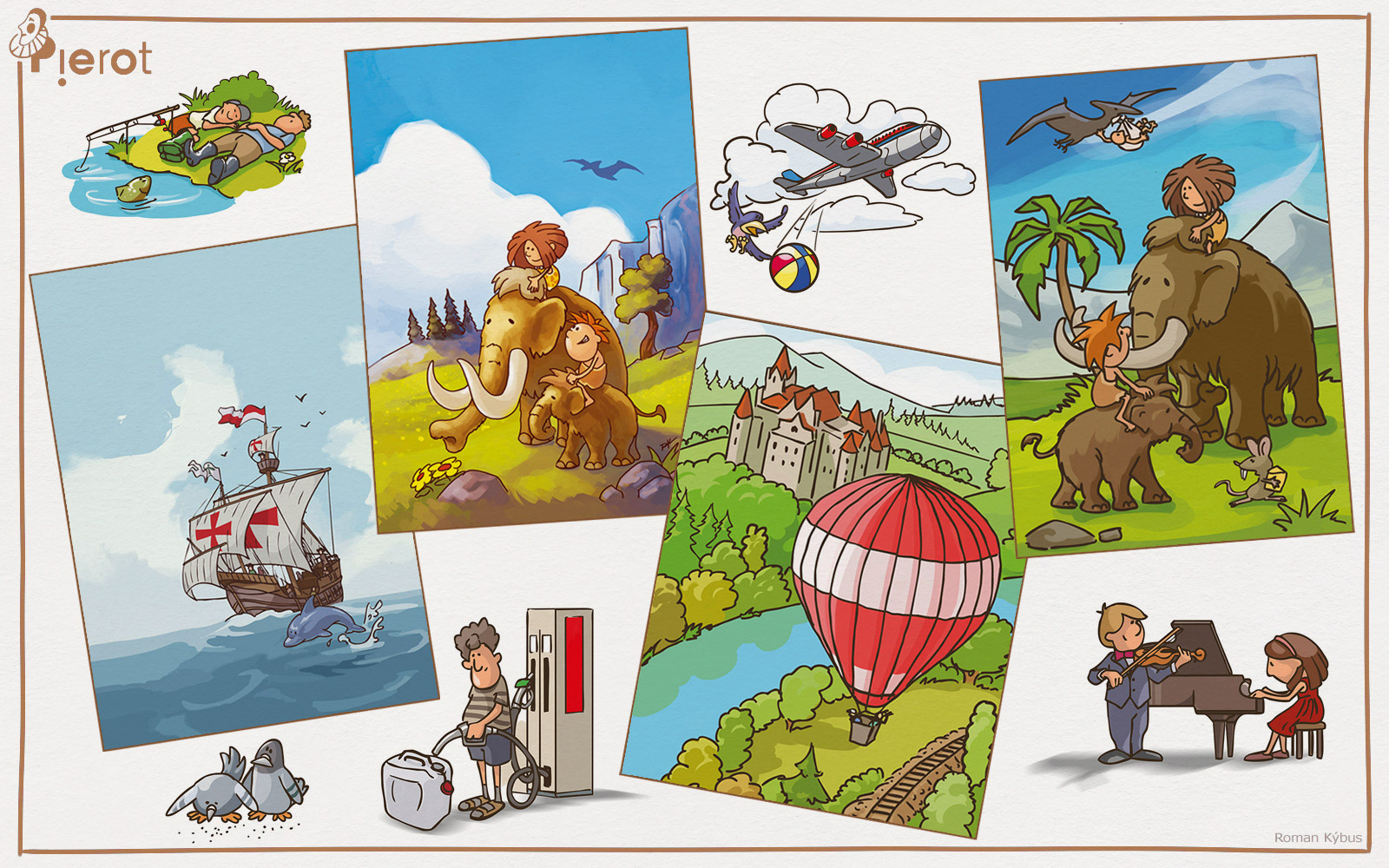 Pierot - Prázdninová škola 5. ročník / textbook illustrations