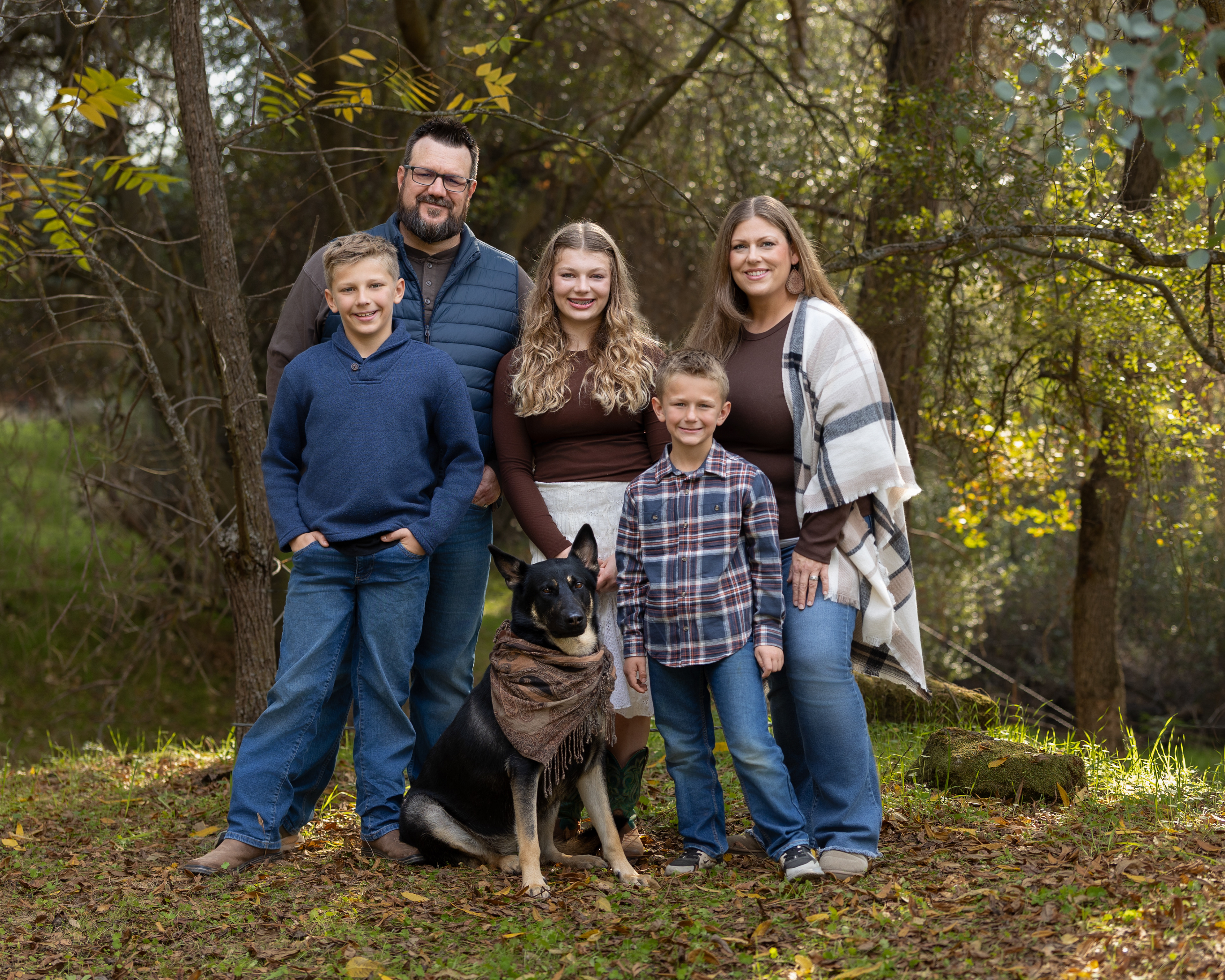 Family photo in the foothills