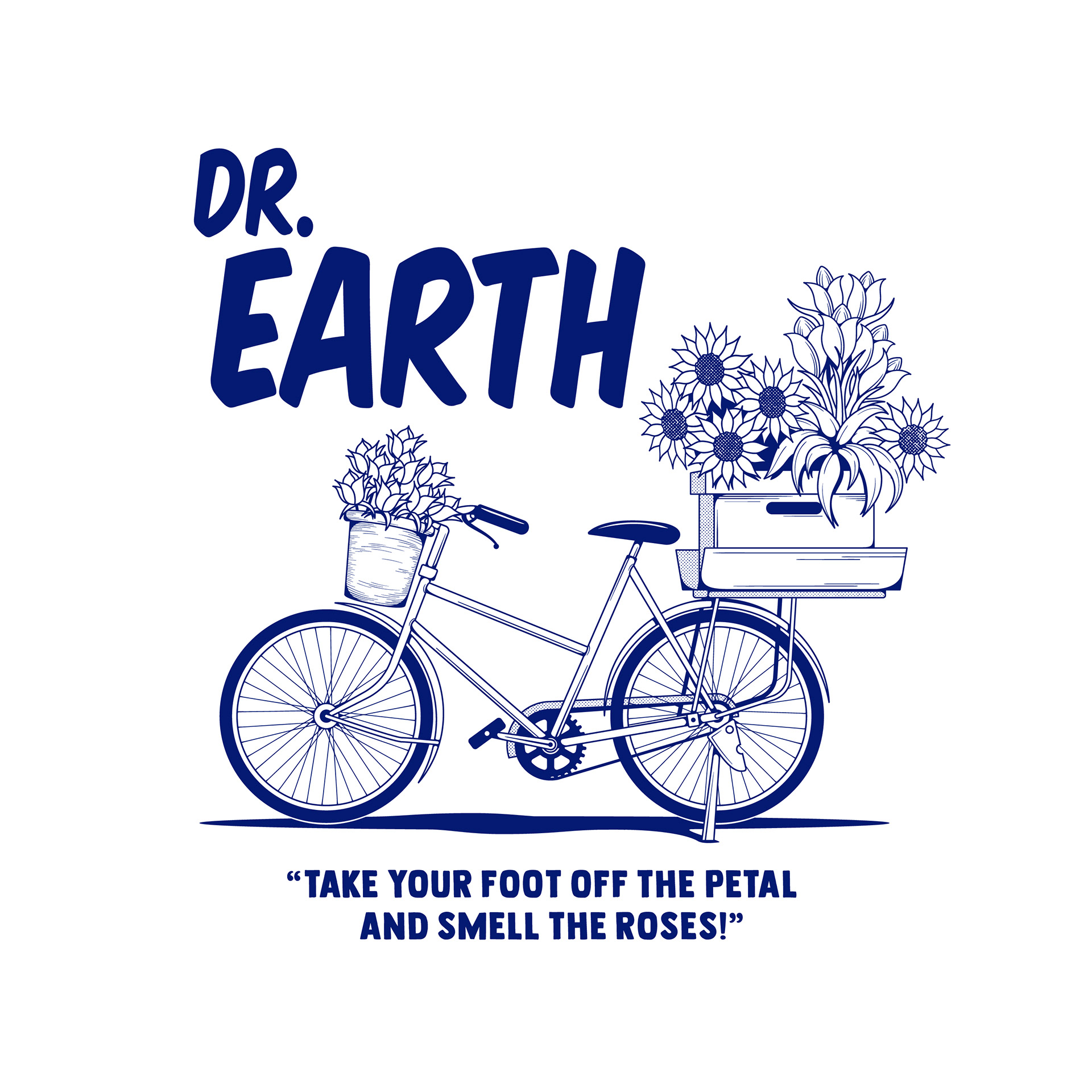 Bicycle with flowers in a basket