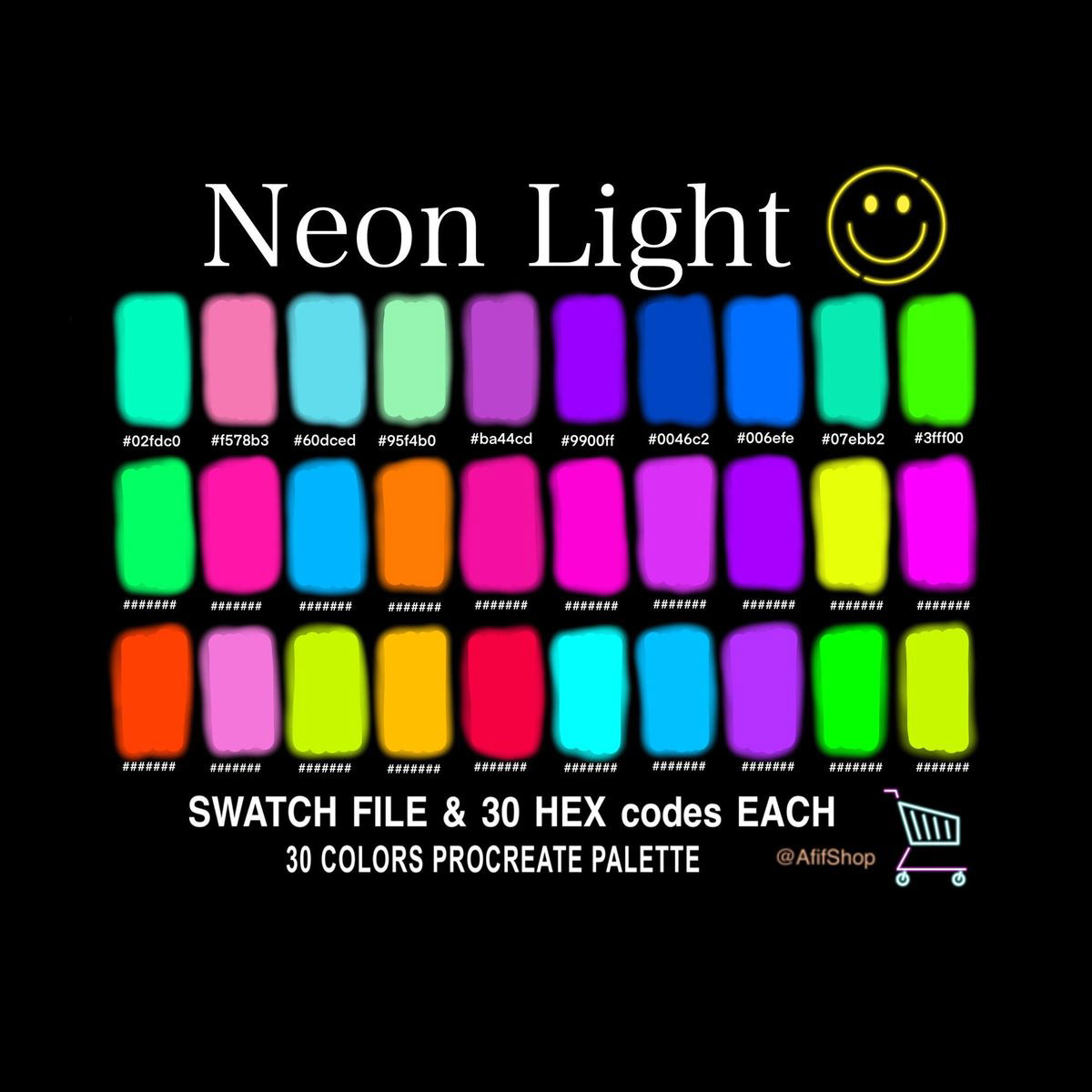 neon and high-contrast color palettes