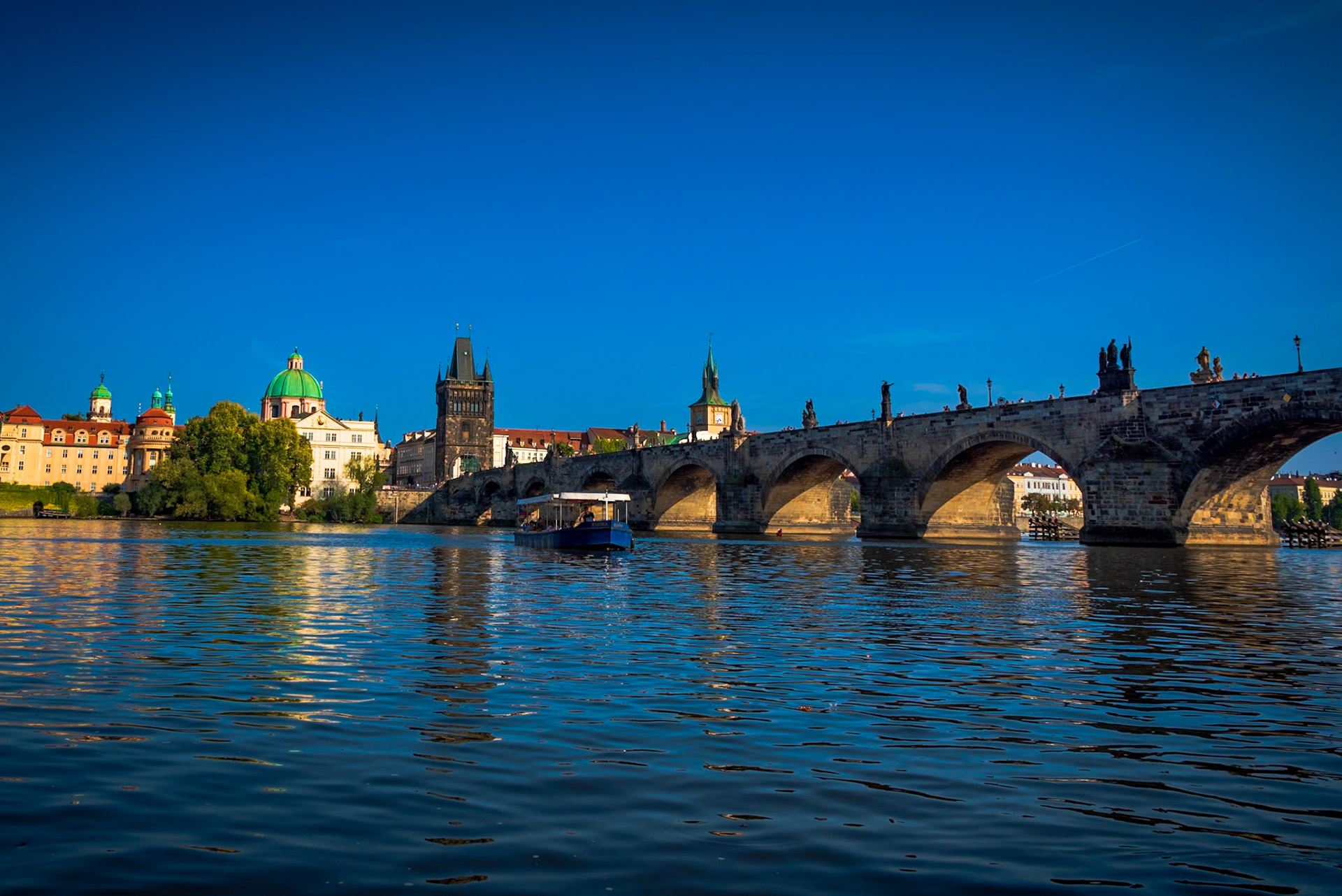 Charles Bridge over Vitava River
