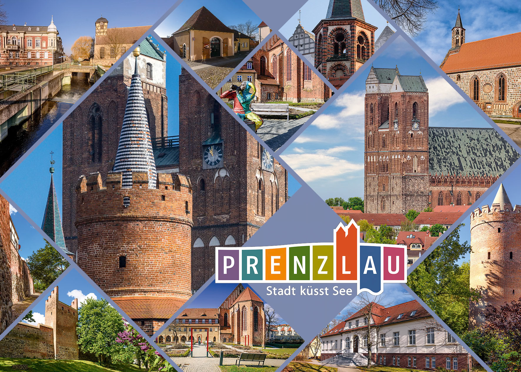 Ansichtskarte mit historischen Motiven