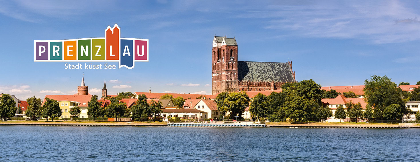 Prenzlau vom Uckersee her (Panoramamagnet)