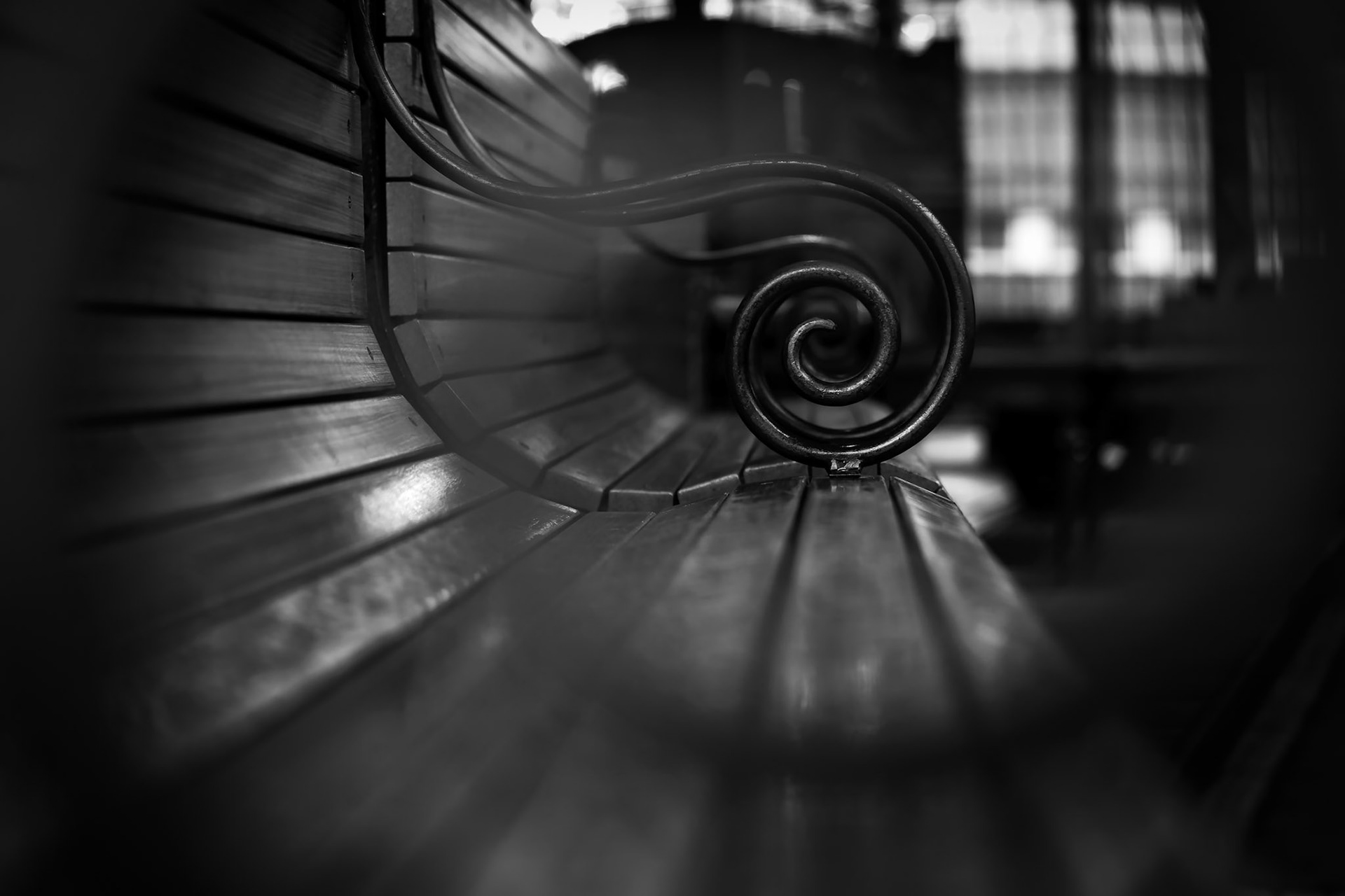 Ansicht einer Sitzbank