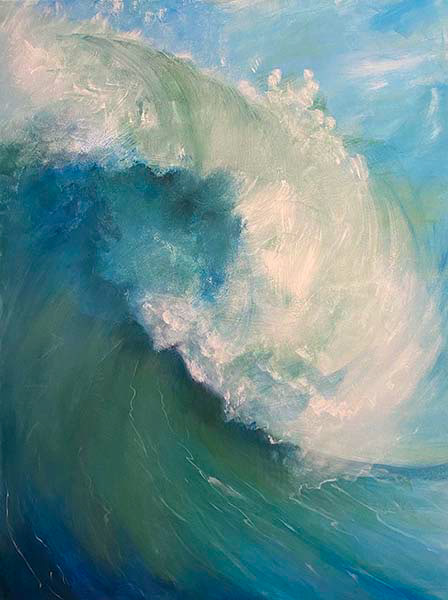 40"x30", Bright Wave Behind the Motor, Available