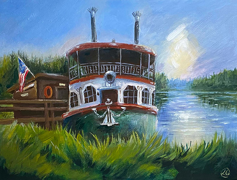 9"x12", Itasca Boat, Available