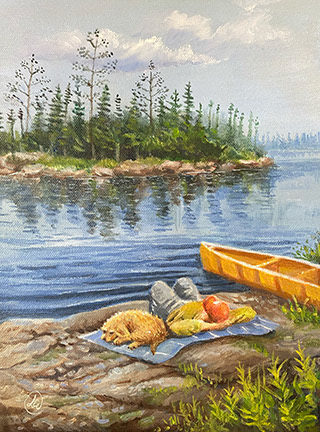 10"x8", A Nap in the Boundary Waters, Available,