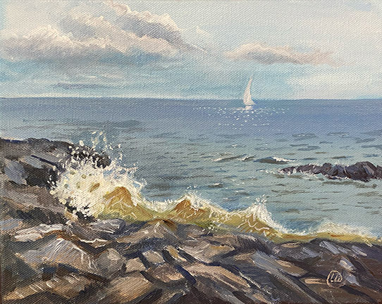 10"x8", Sailing the Big Lake, Available