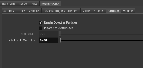 Render Particles as Objects in Redshift