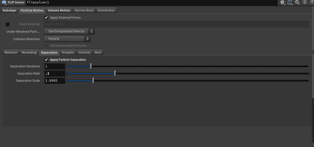 Voxel Size for particle Separation