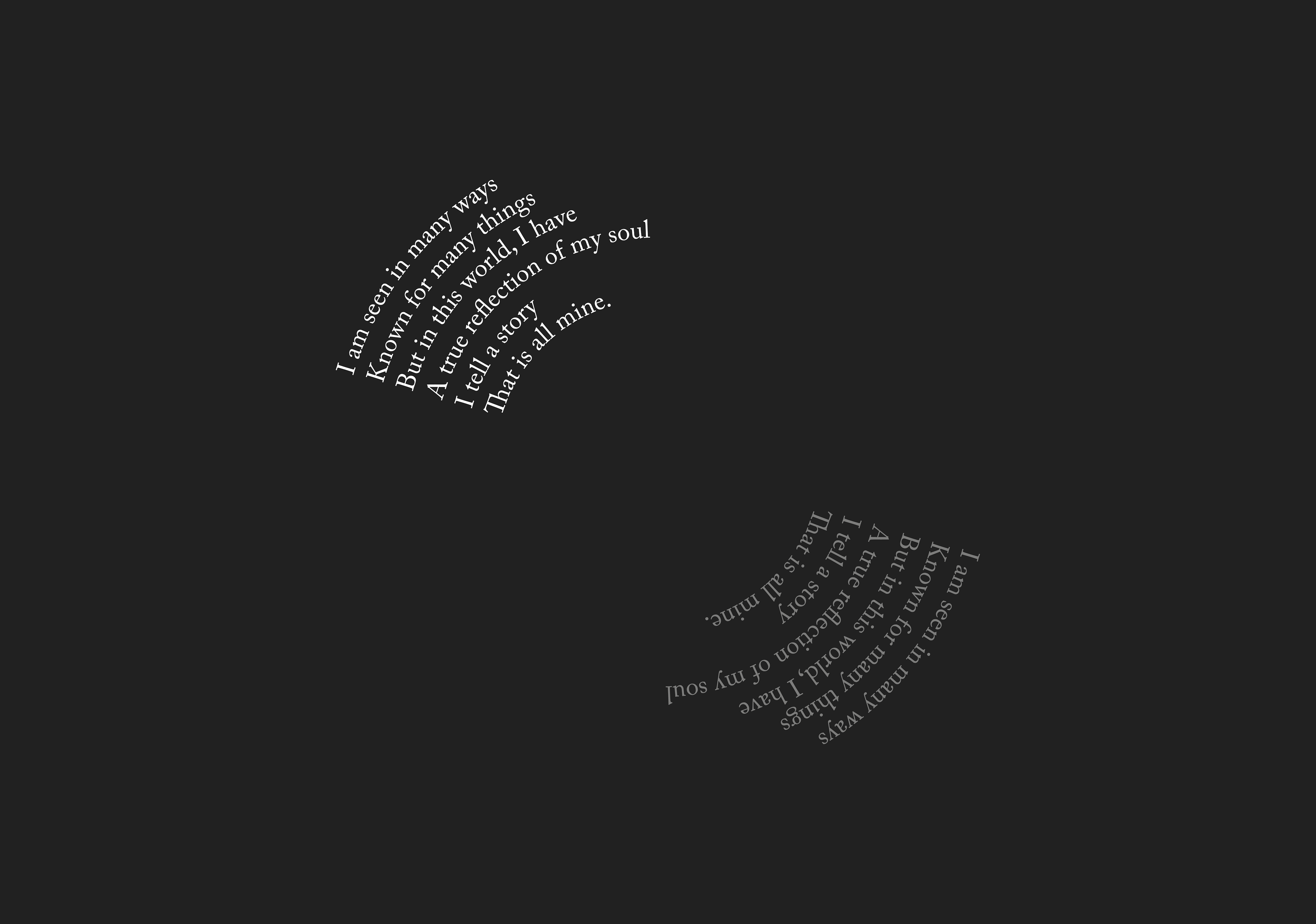typographic exploration for Her Story jewellery magazine