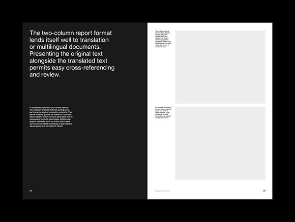 Stephen Kelman - A4 Two Column Report Grid System for InDesign