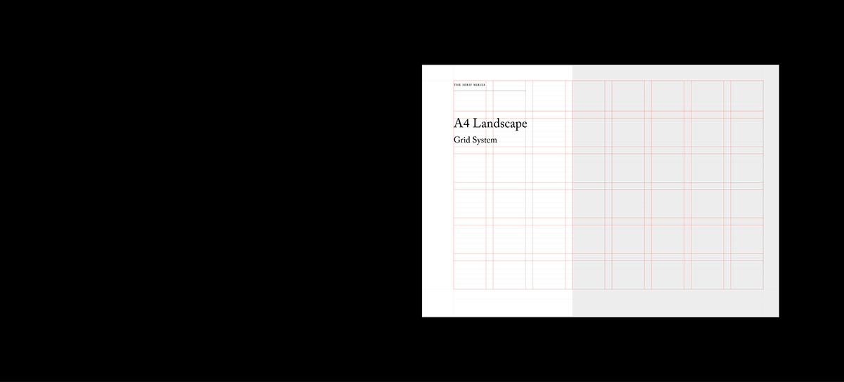 Stephen Kelman - Serif Series A4 Landscape Grid System for InDesign