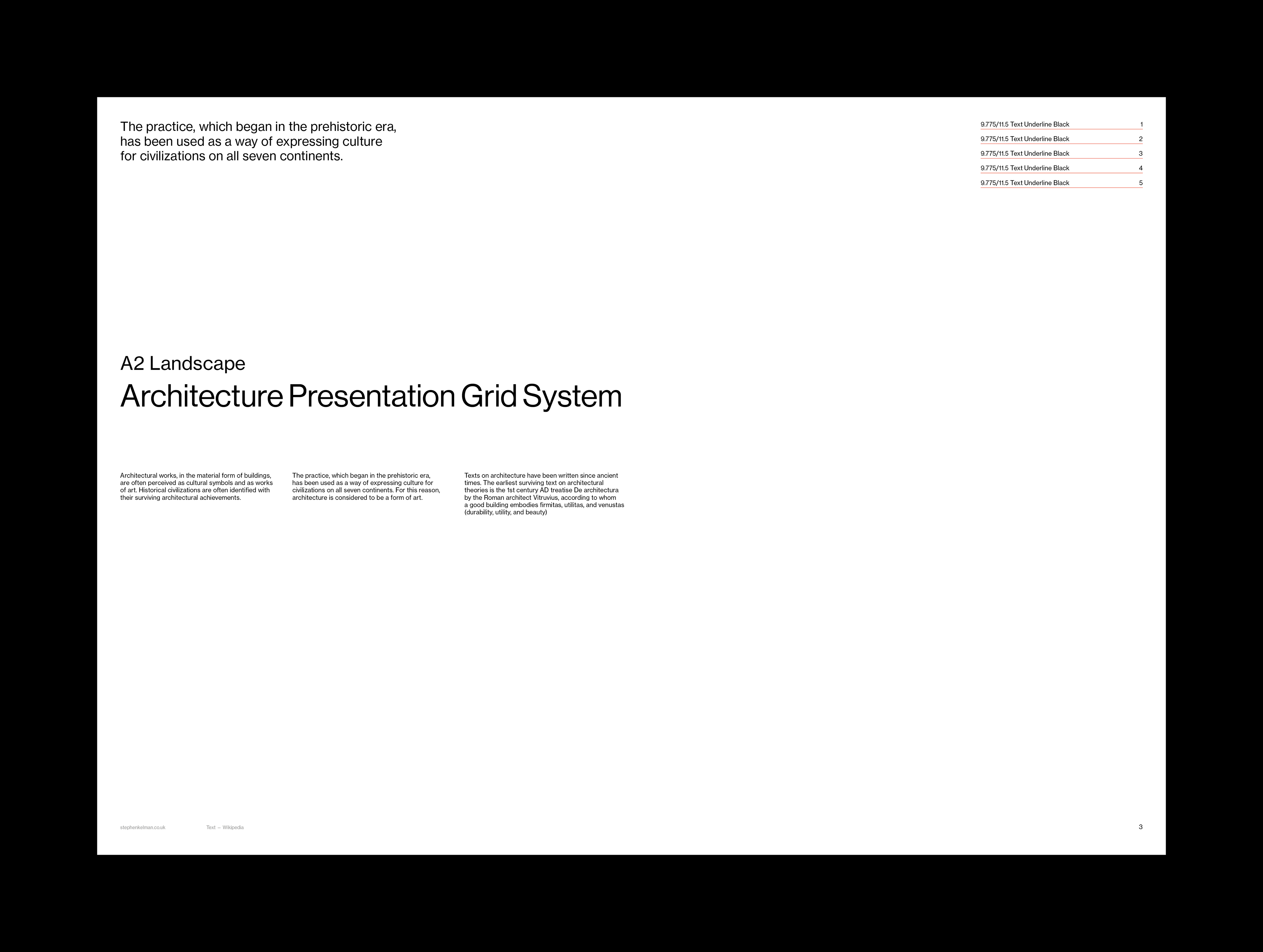 Stephen Kelman - A2 Presentation Grid System for InDesign