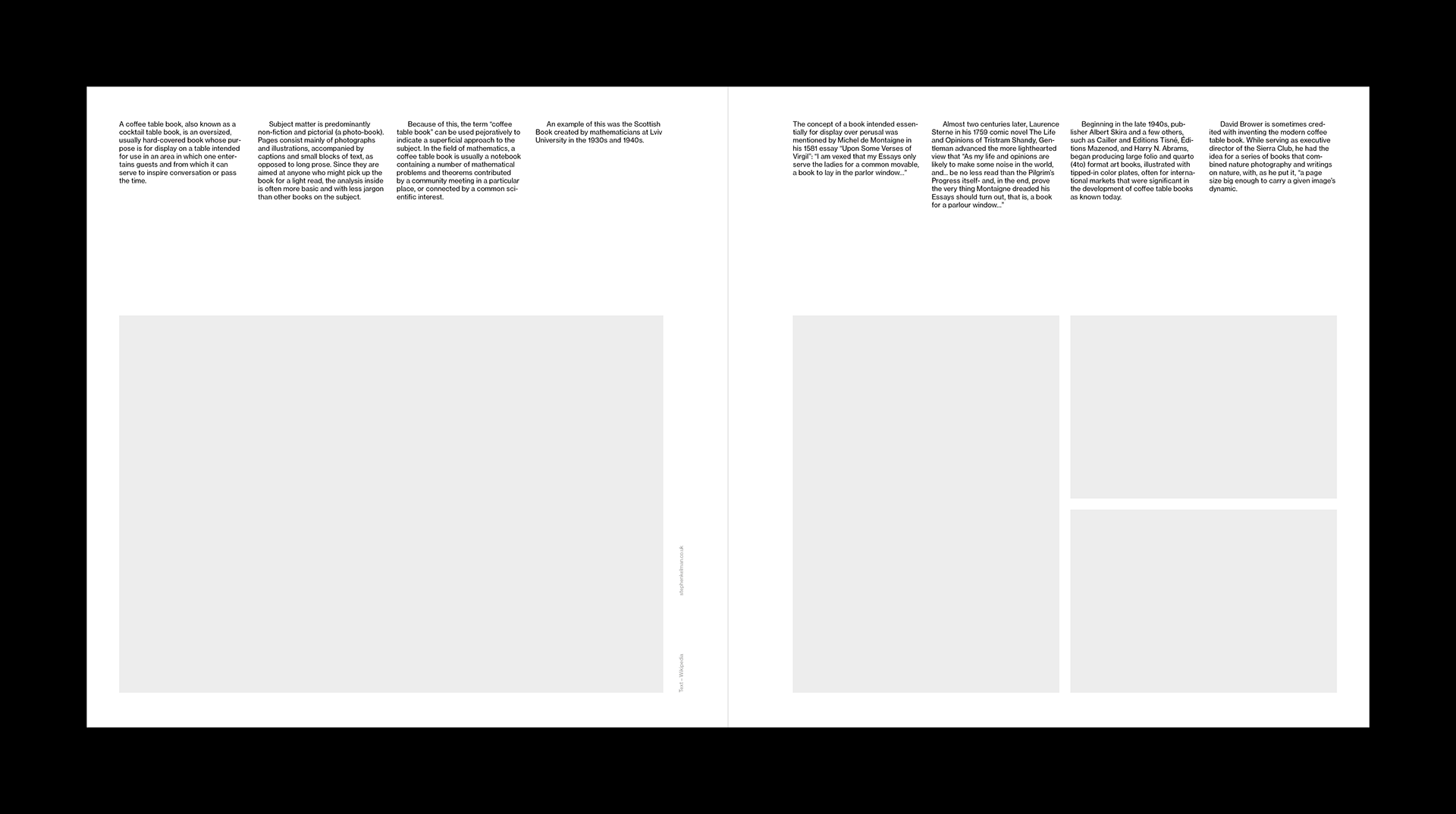 Stephen Kelman Coffee Table Book Grid System for InDesign Sans