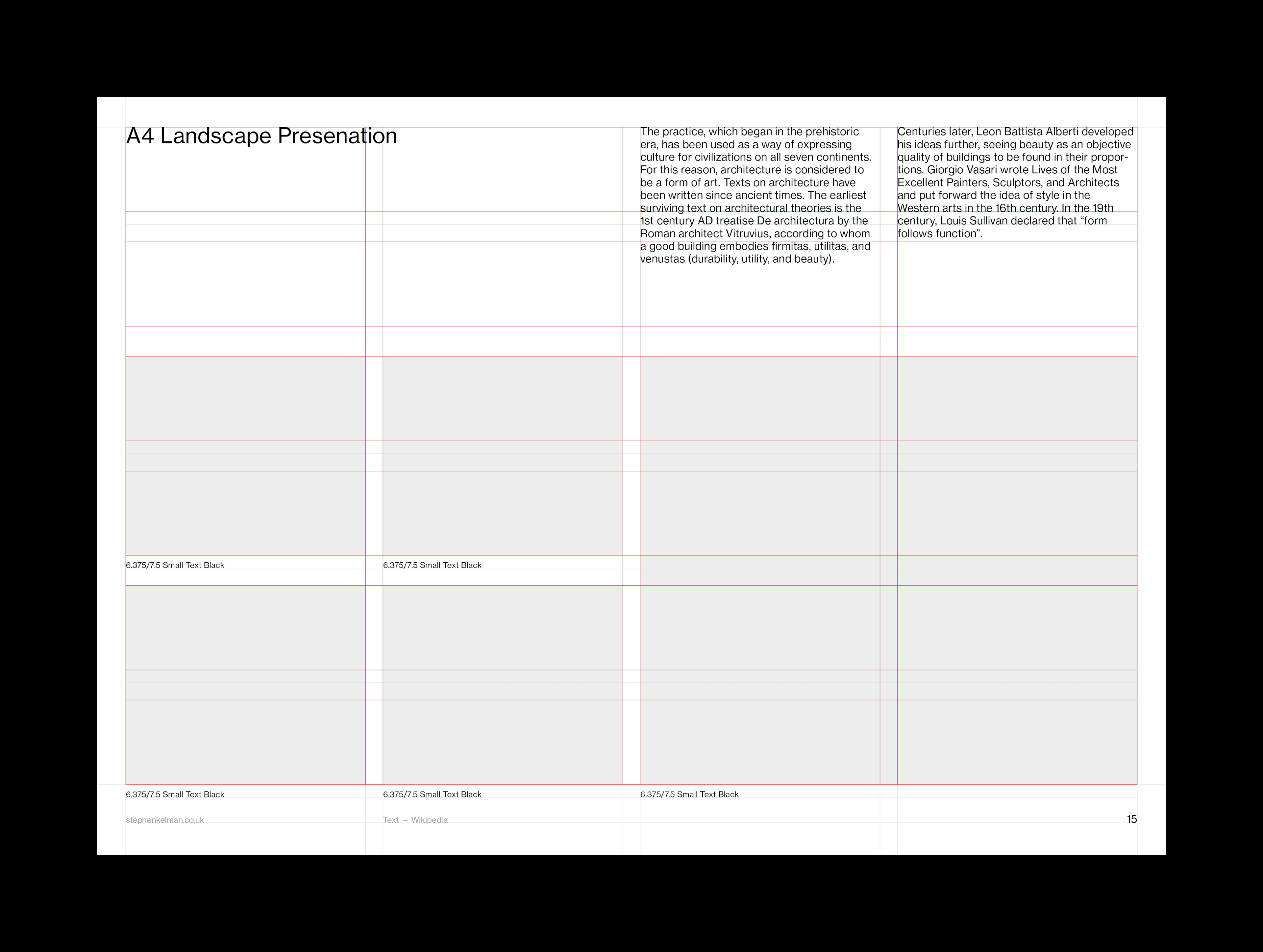 presentation template grid