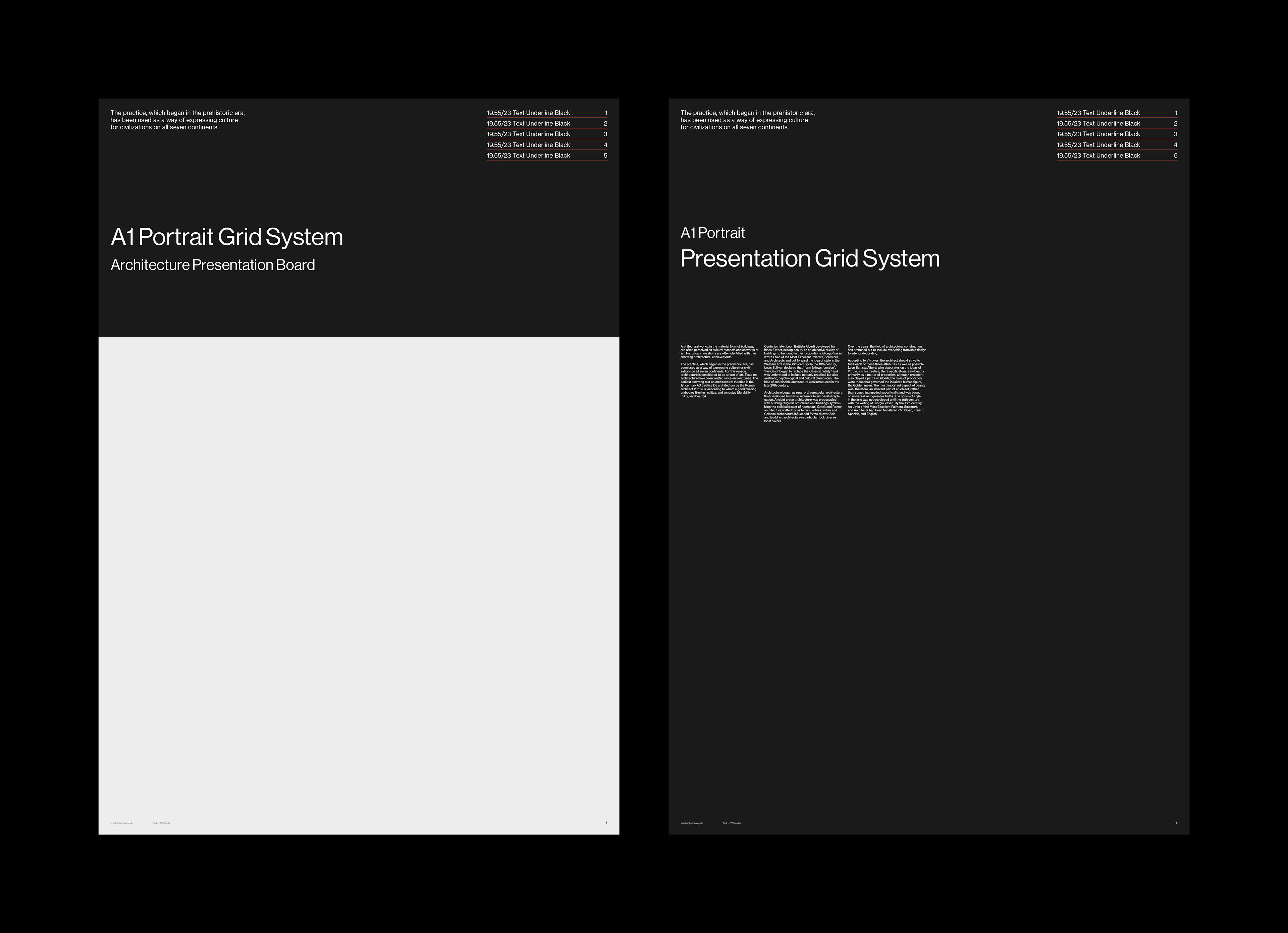 Stephen Kelman - A1 Presentation Grid System for InDesign | Portrait