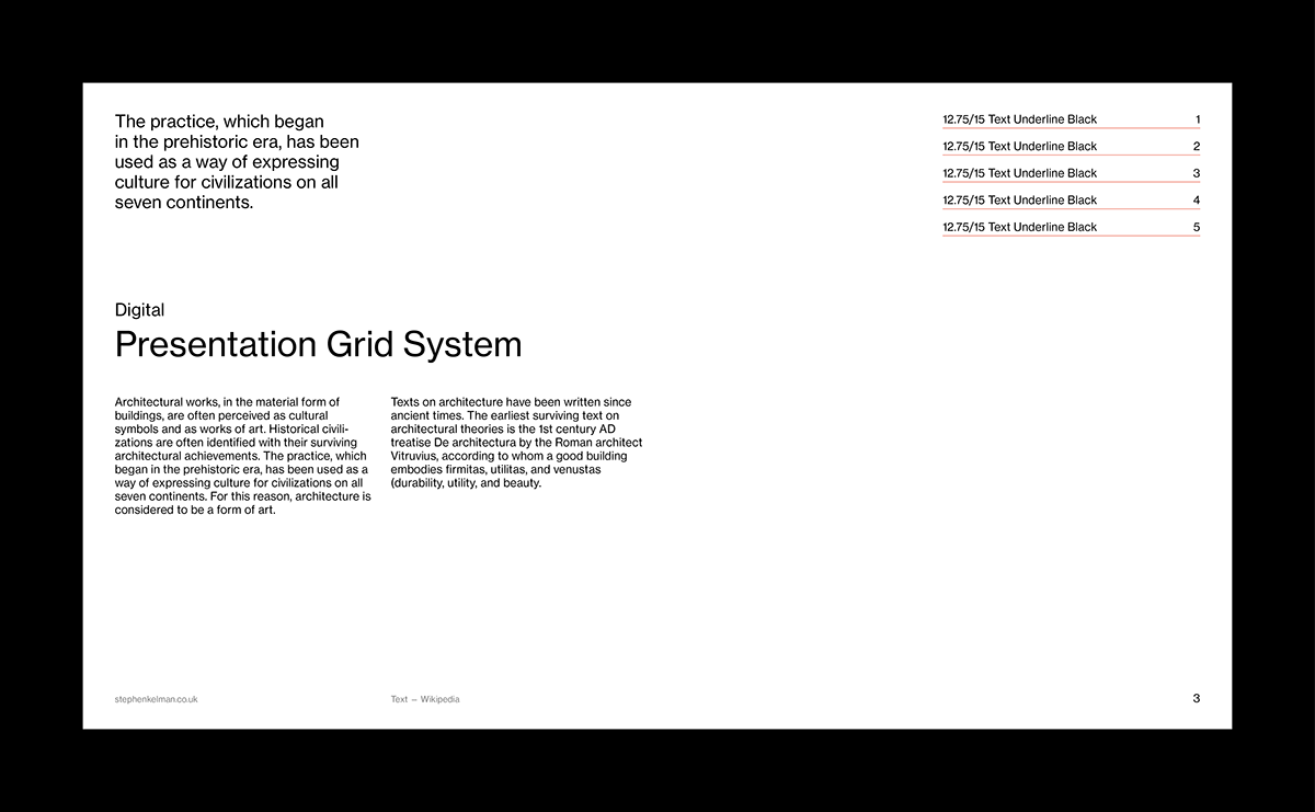 Stephen Kelman - Digital Presentation Grid System for InDesign