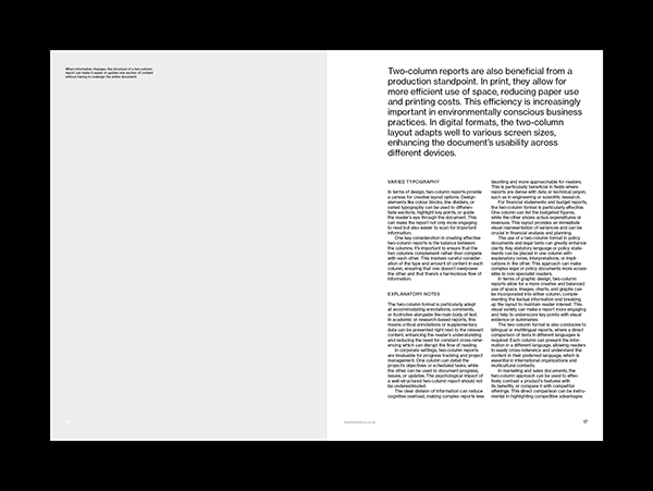 Stephen Kelman - A4 Two Column Report Grid System for InDesign