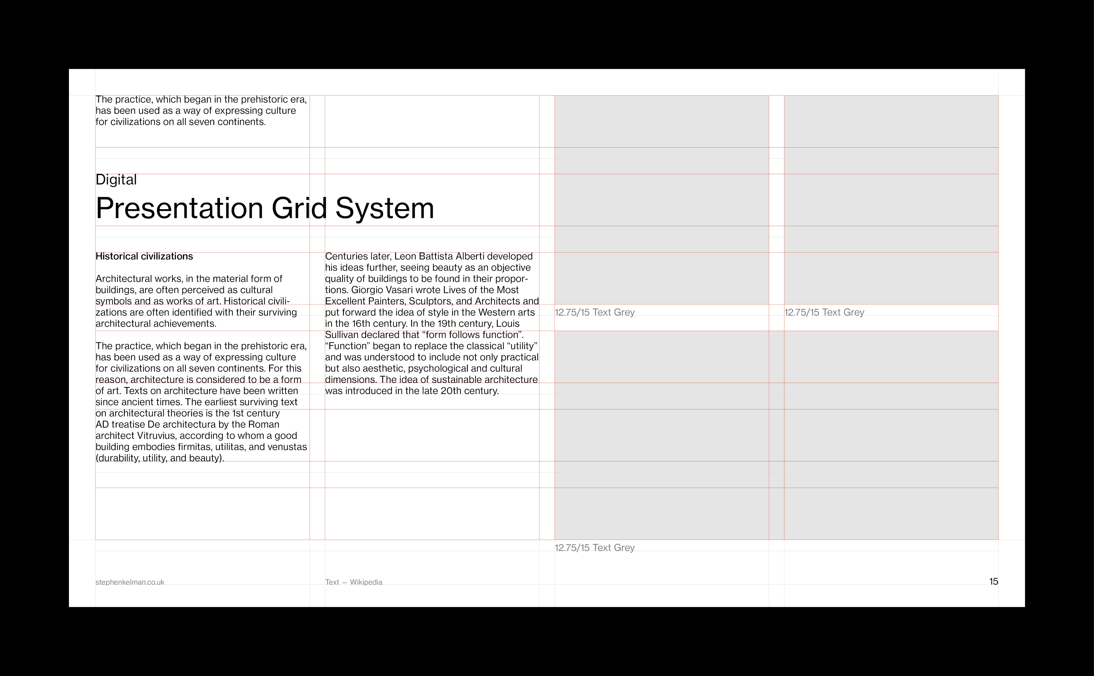 Stephen Kelman - Digital Presentation Grid System for InDesign