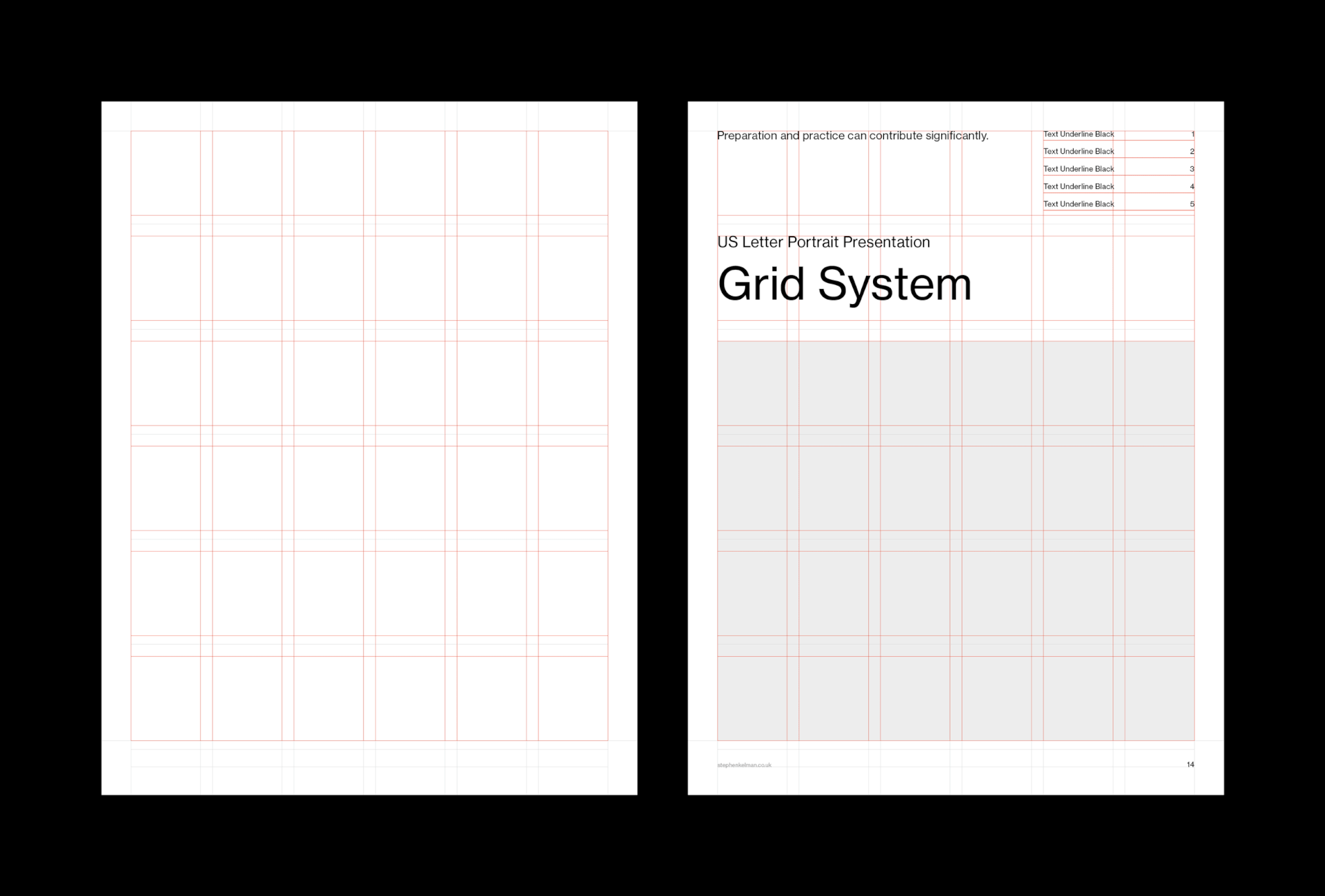 Stephen Kelman - Letter Presentation Grid System for InDesign | Portrait