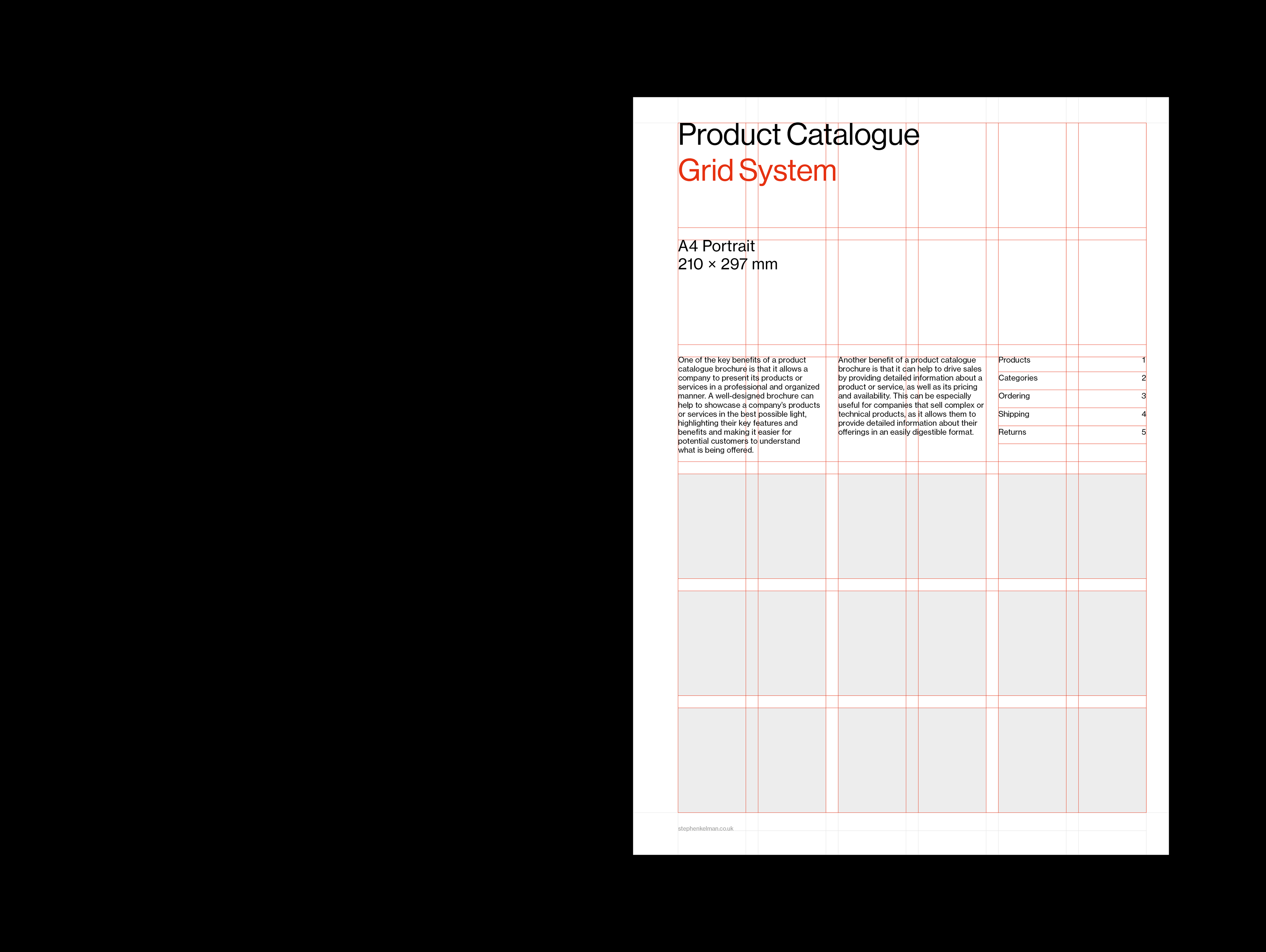 Product Catalogue Brochure A4 Grid System for InDesign | Cover