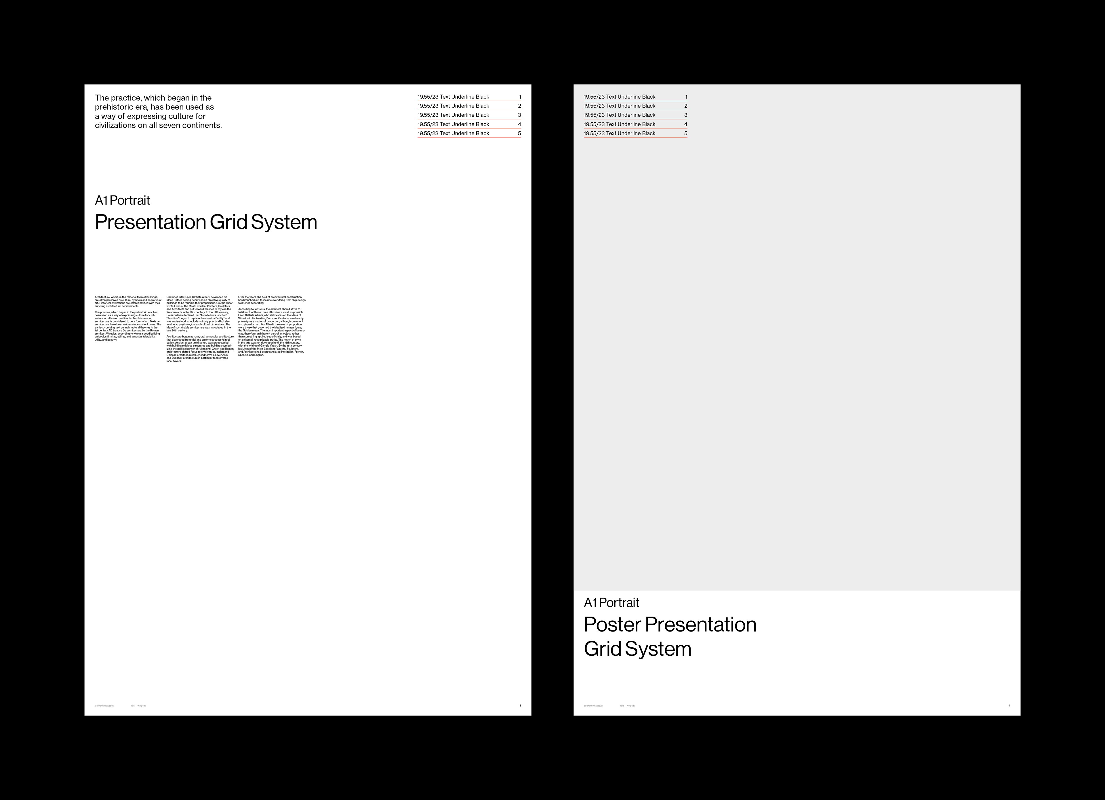 Stephen Kelman - A1 Presentation Grid System for InDesign | Portrait