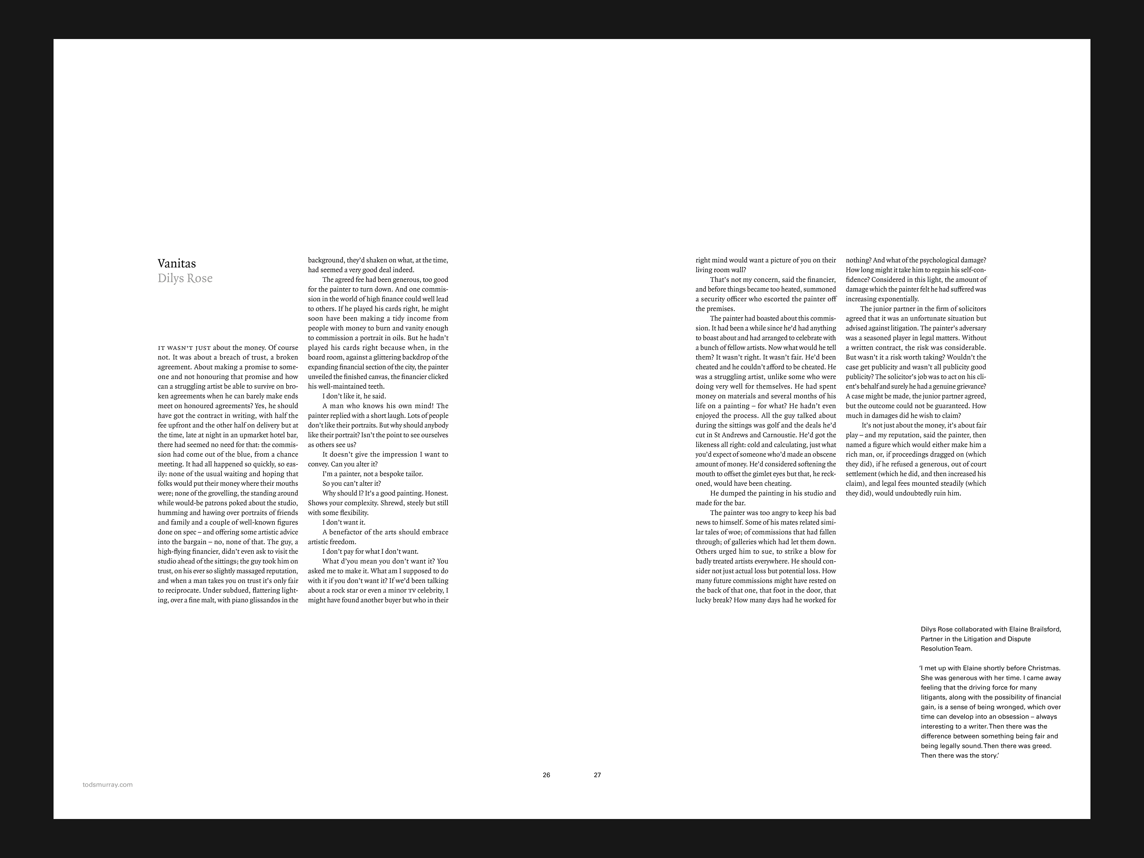 Copy-heavy brochure spread