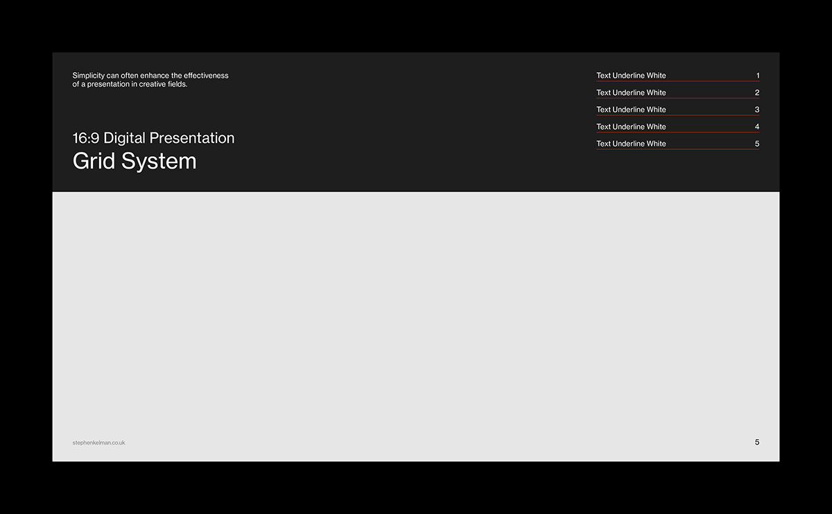 Stephen Kelman - Digital Presentation Grid System for InDesign