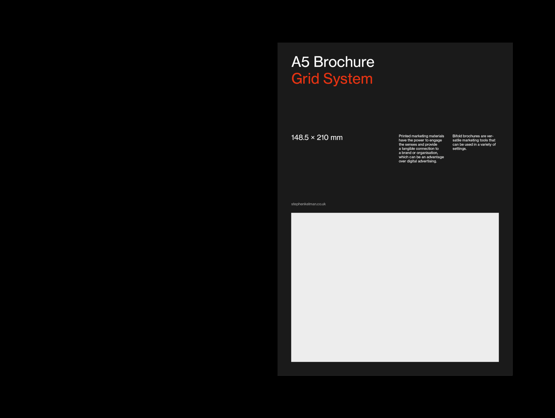 Cover designs for an A5 brochure template designed for Adobe InDesign