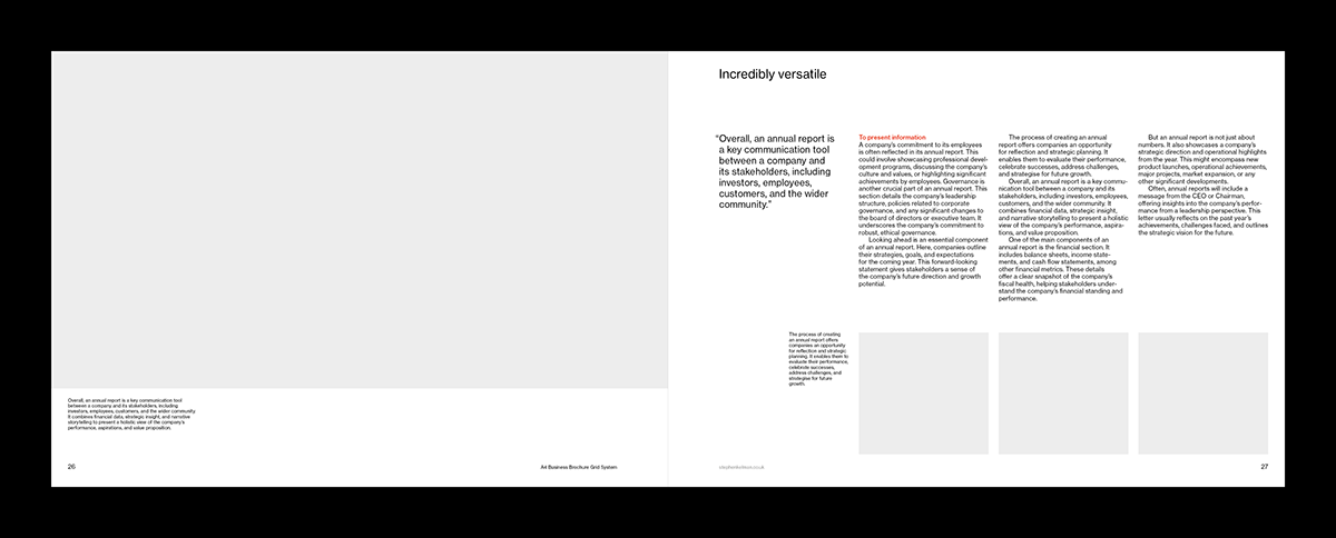 Stephen Kelman - A4 Business Brochure / Report Grid System for InDesign