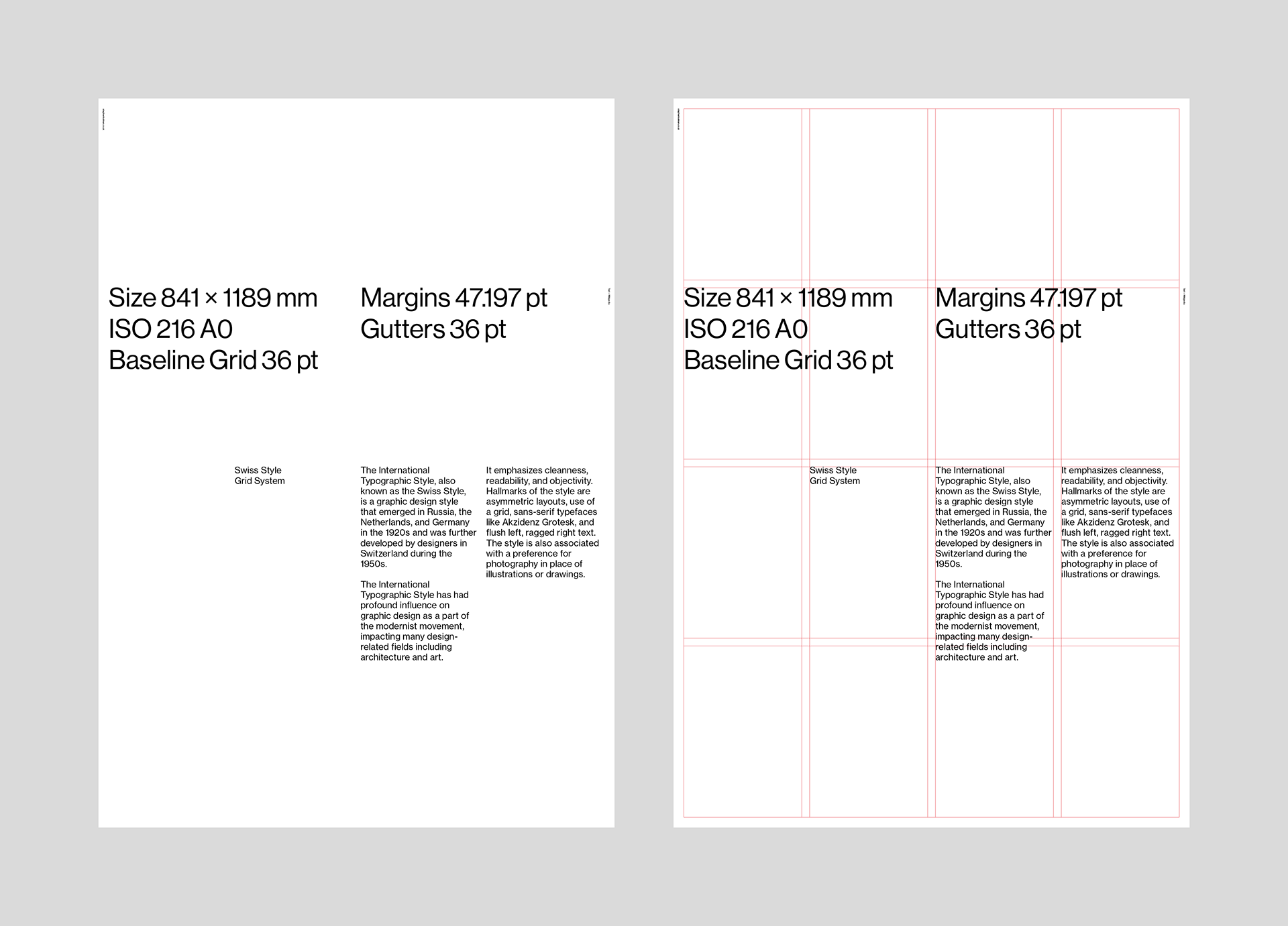 Stephen Kelman Swiss Style Poster Grid System For Indesign