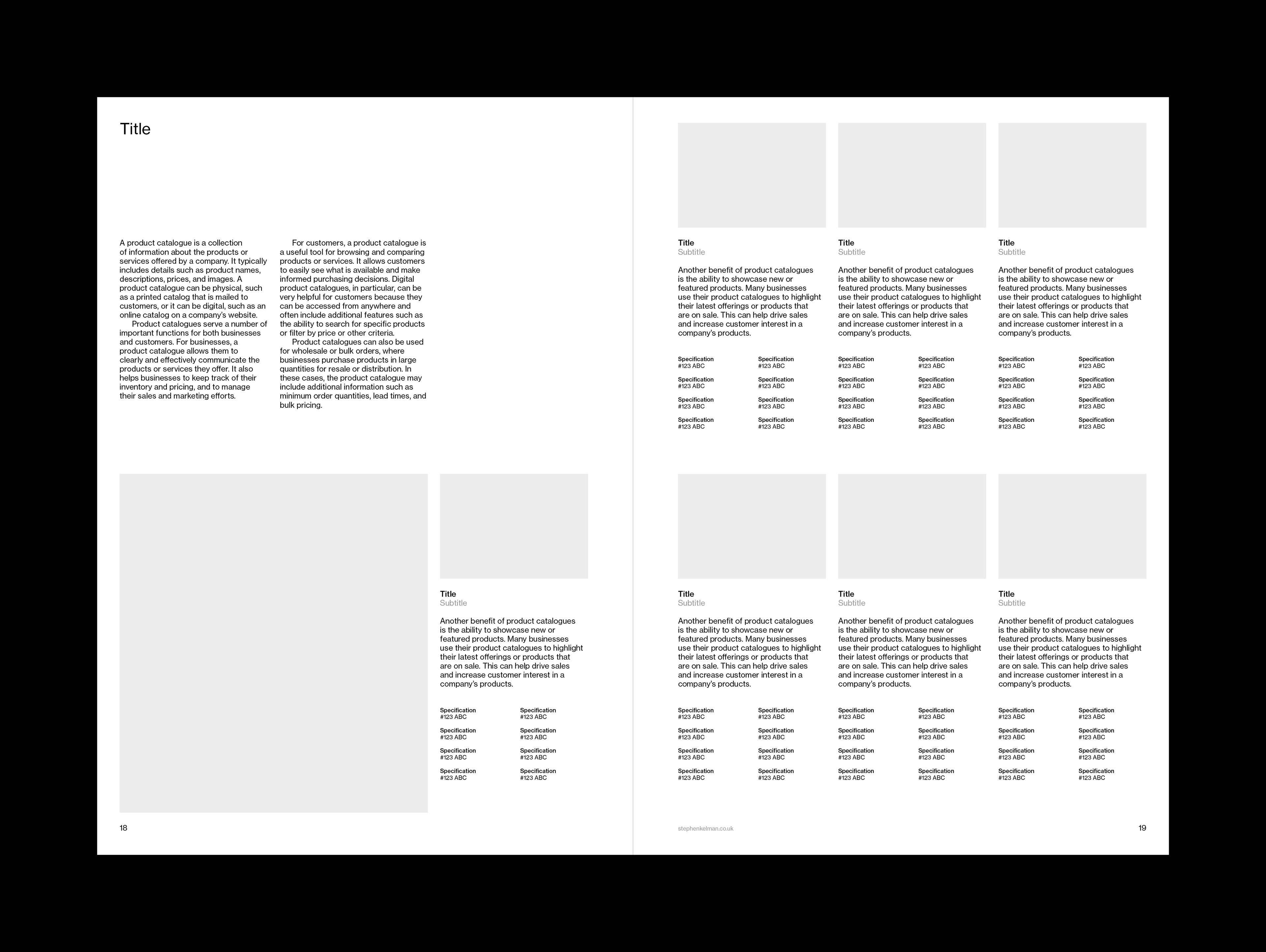 Product Catalogue Brochure A4 Grid System for InDesign | Page for Six Products