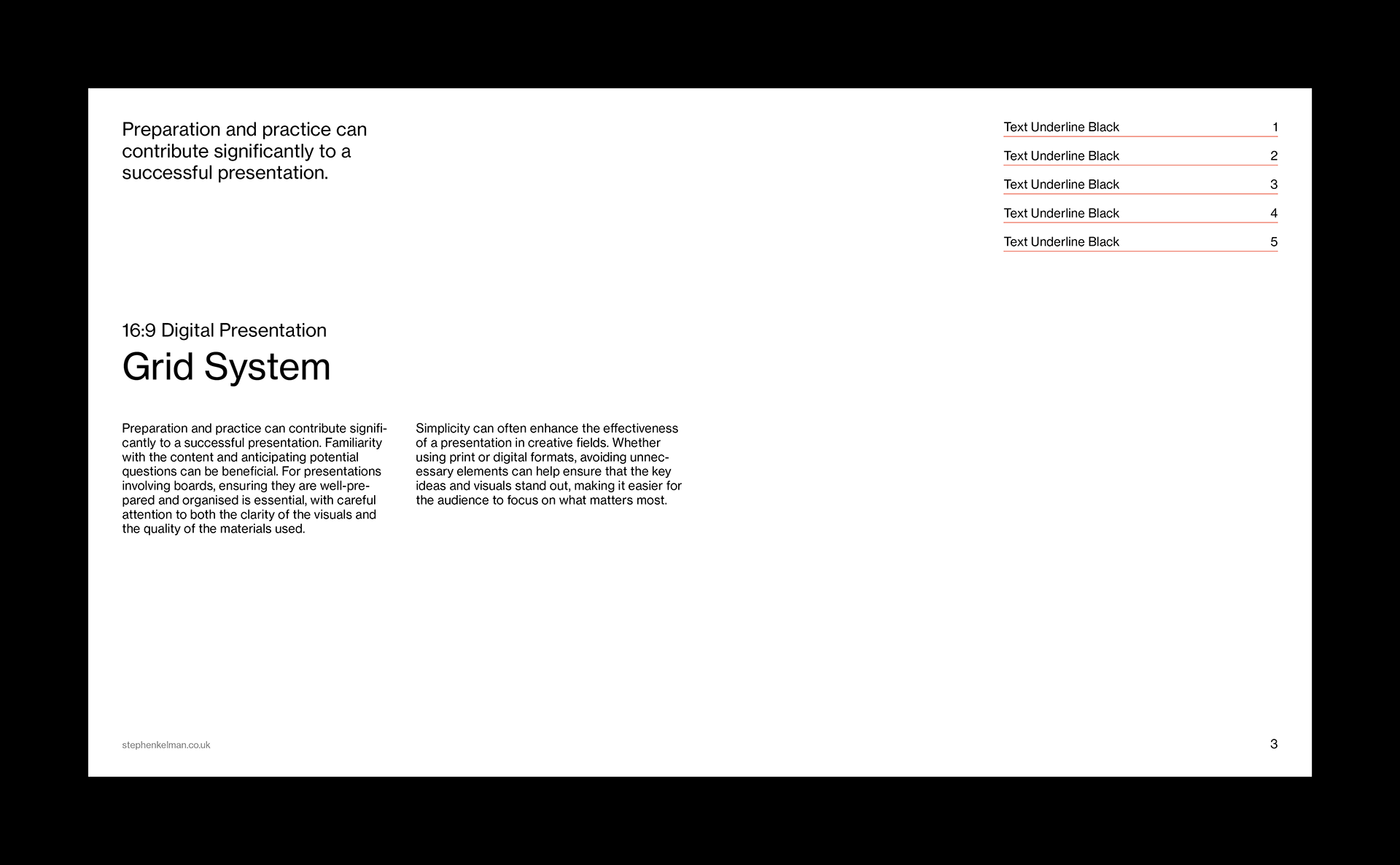 Stephen Kelman - Digital Presentation Grid System for InDesign
