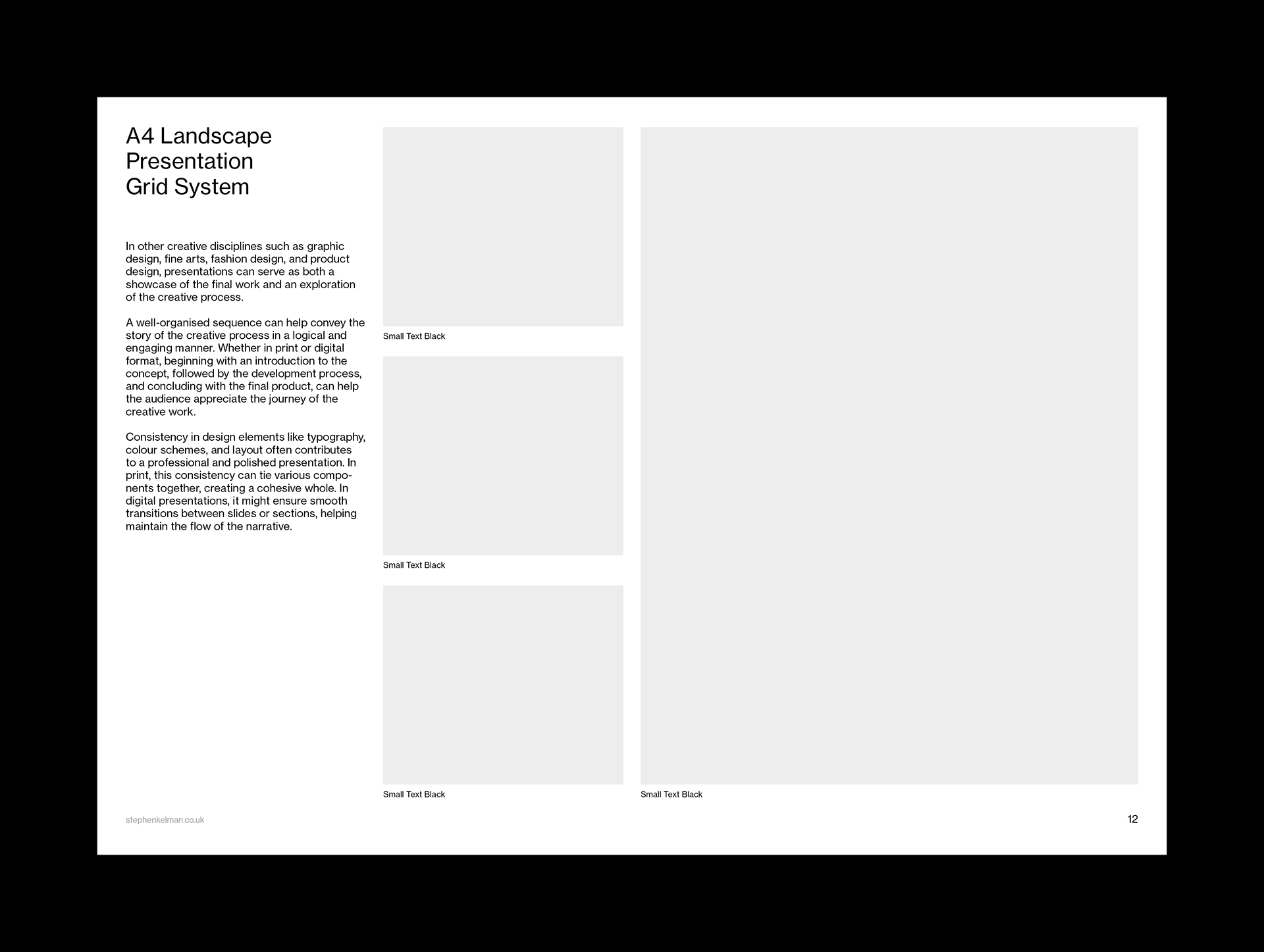 Stephen Kelman - A4 Presentation Grid System for InDesign