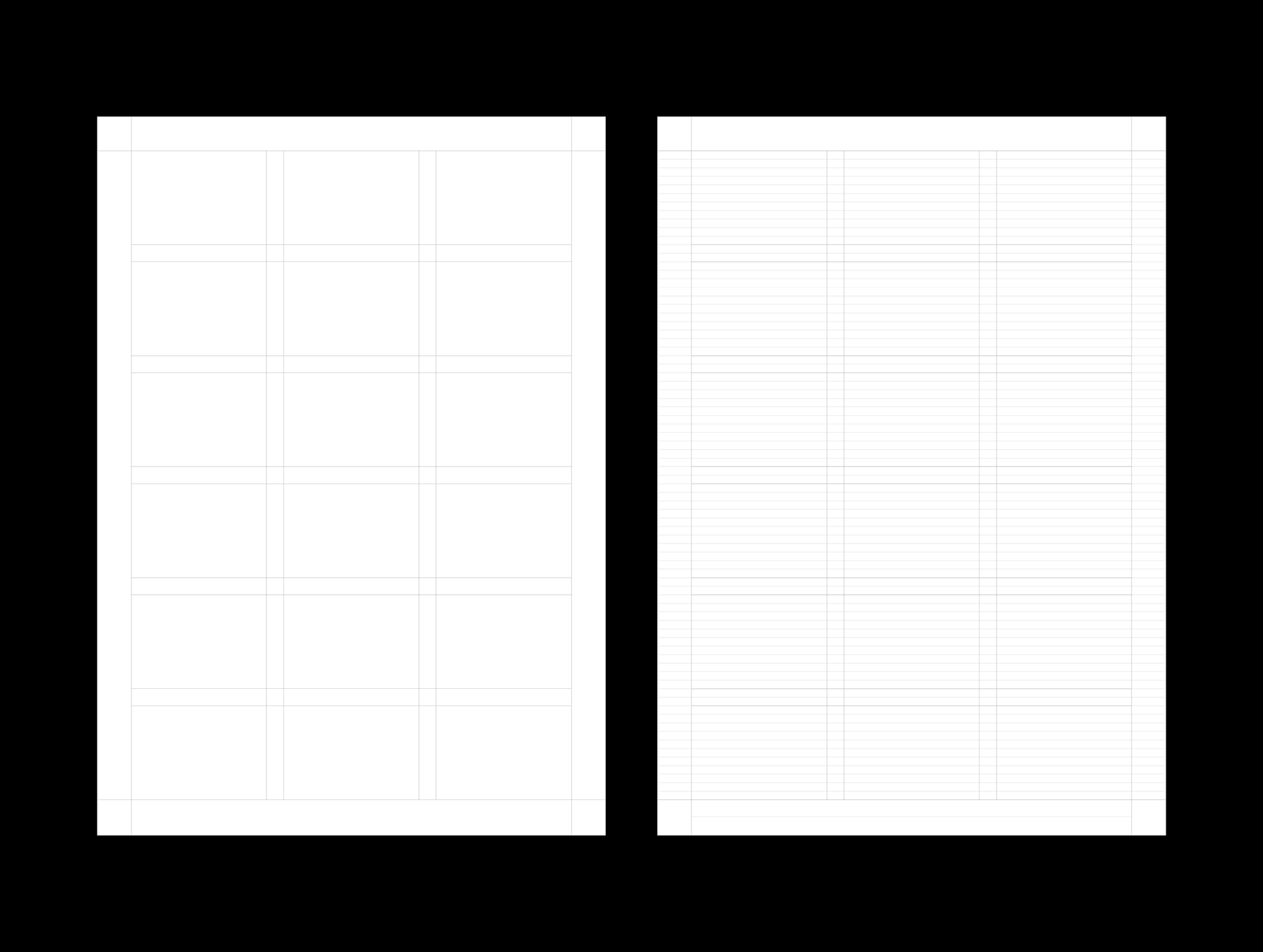 Modular grid and baseline grid for an A4 sales sheet grid template