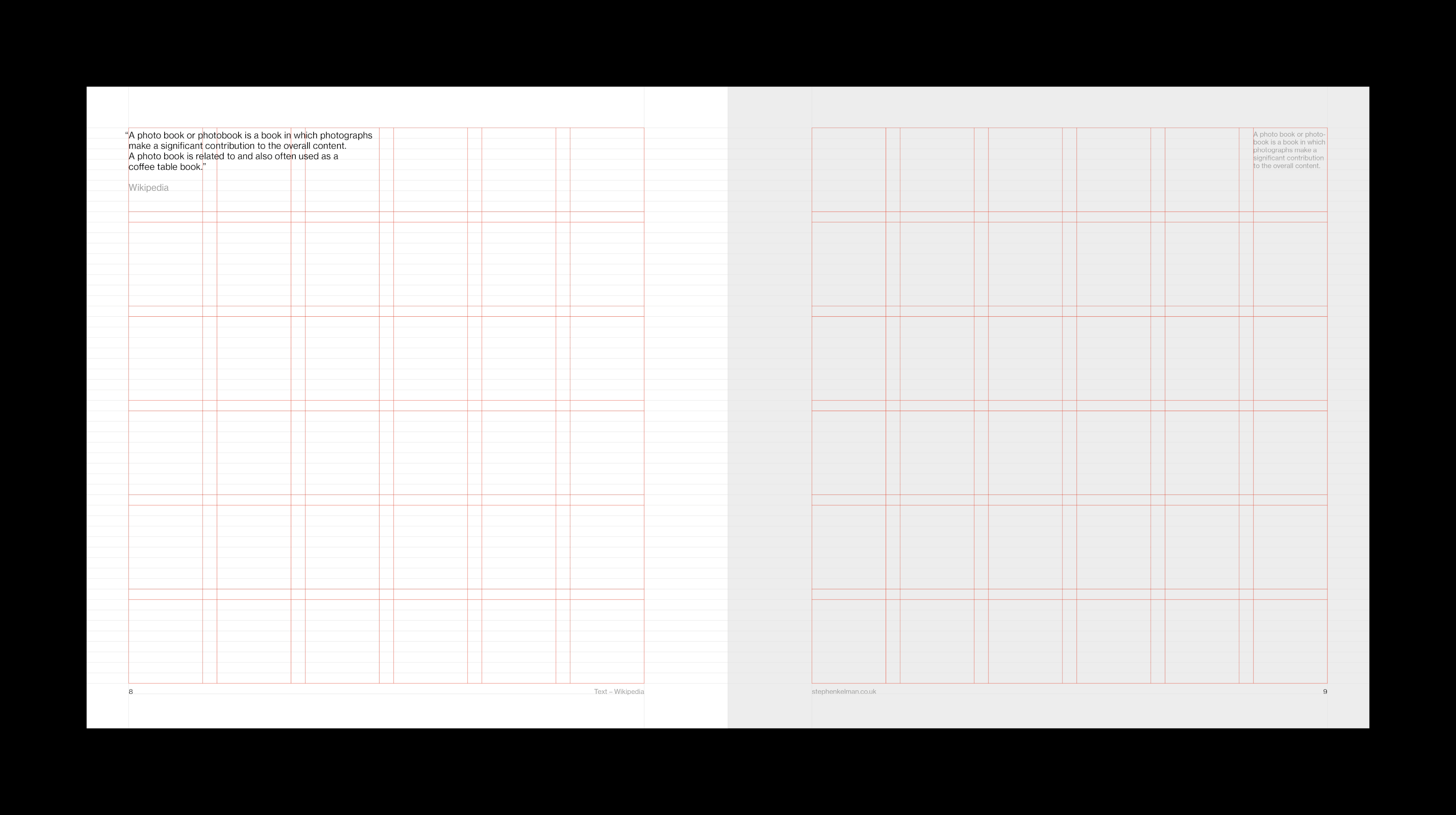 Stephen Kelman - Square Photobook Grid System for InDesign | Sans