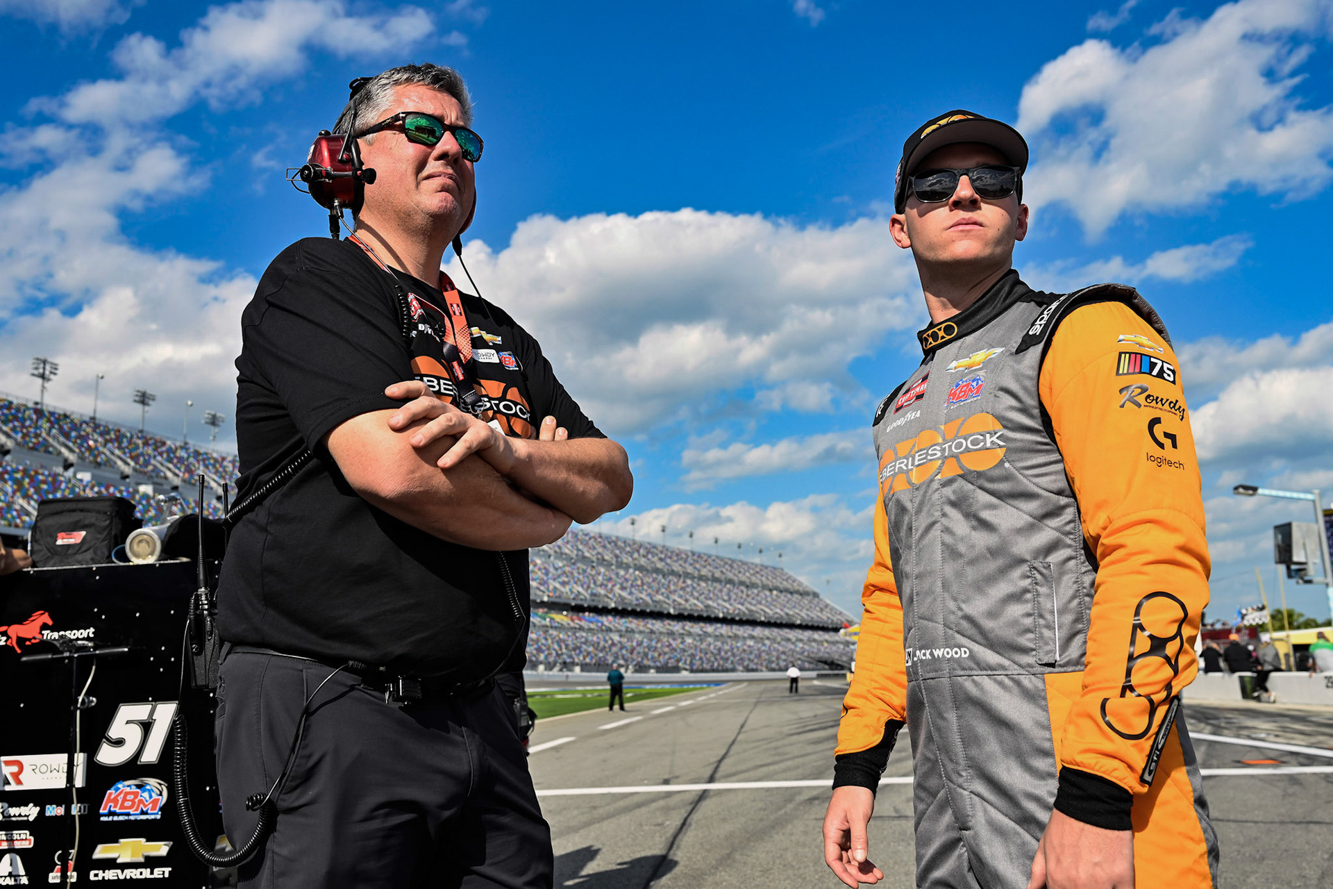 #51: Jack Wood, Kyle Busch Motorsports, Eberlestock Chevrolet Silverado and #51: Brian Pattie, Kyle Busch Motorsports, Chevrolet Silverado