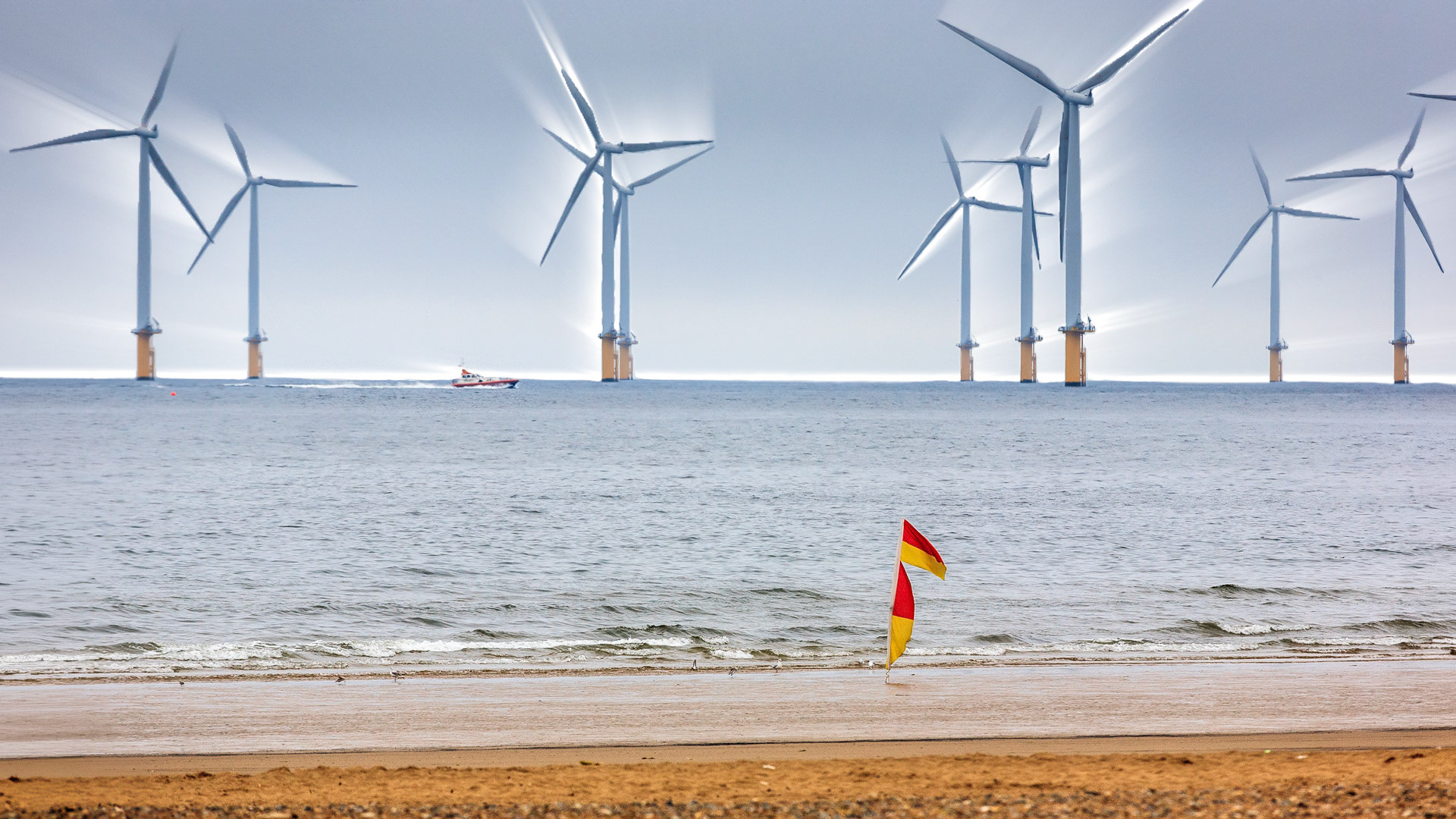 Teesside Windfarm from Seaton Carew