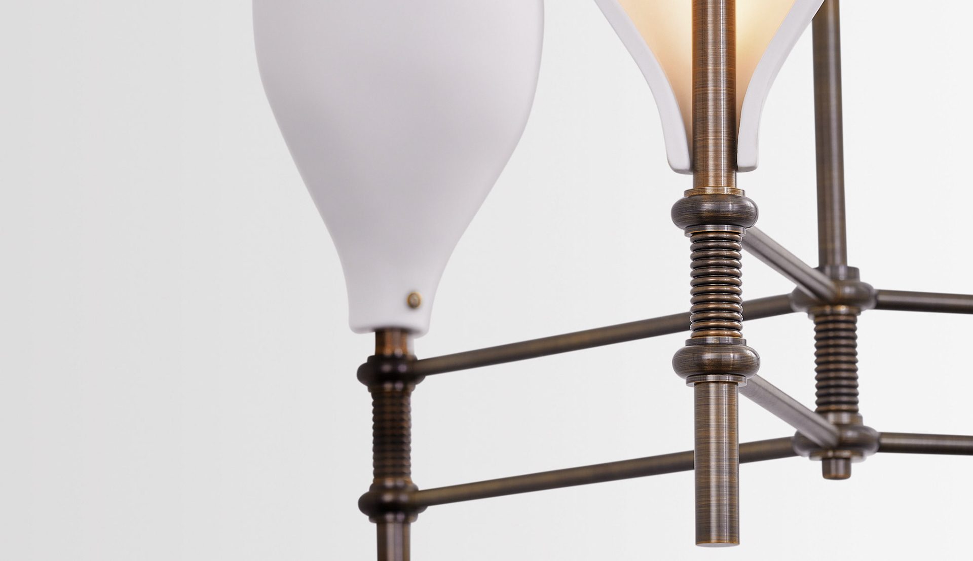 Spire Pendant 3 in Antique Boyd Brass