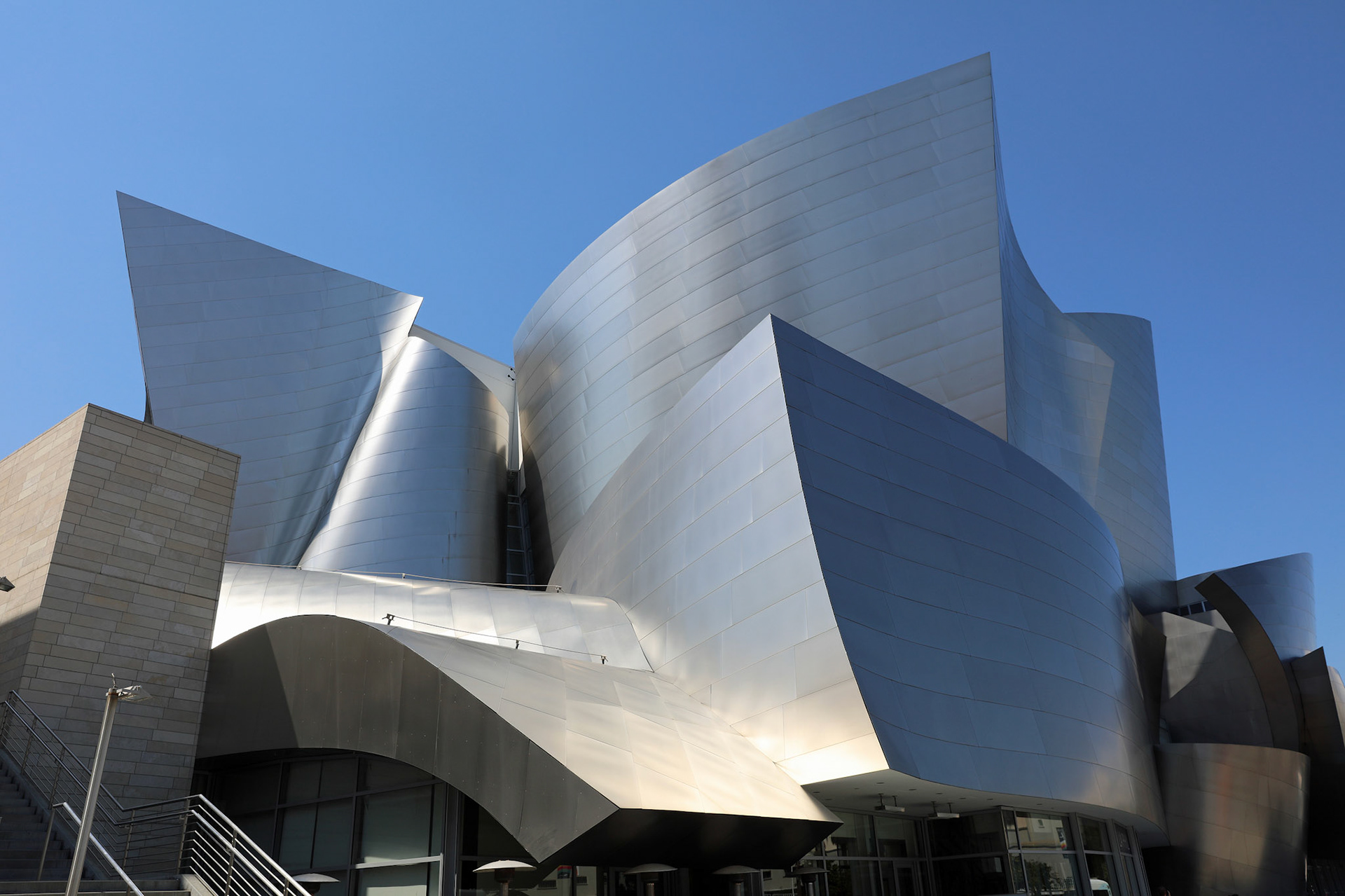 Los Angeles, USA - July 10, 2017: Walt Disney Concert Hall in Los Angeles. It was designed by Frank Gehry and is one of the four halls of the Los Angeles Music Center and home of the Philharmonic Orchestra and the Los Angeles Master Chorale.