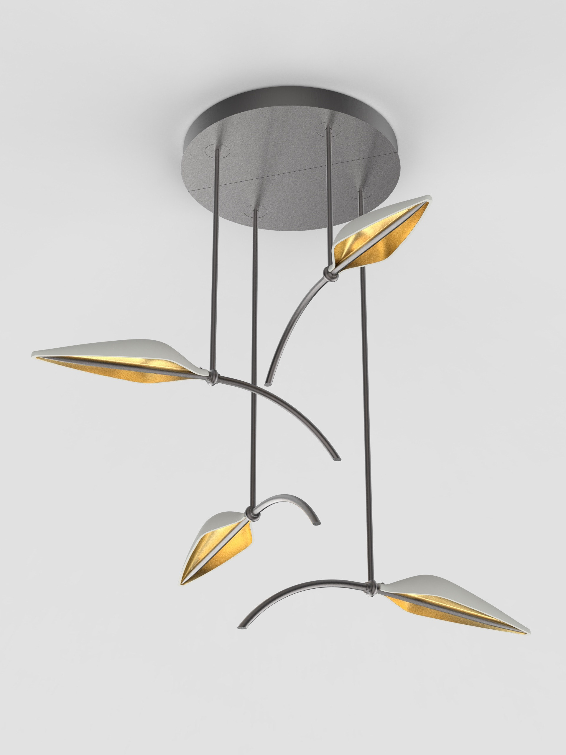 Spire Leaf Pendant (4 stems)