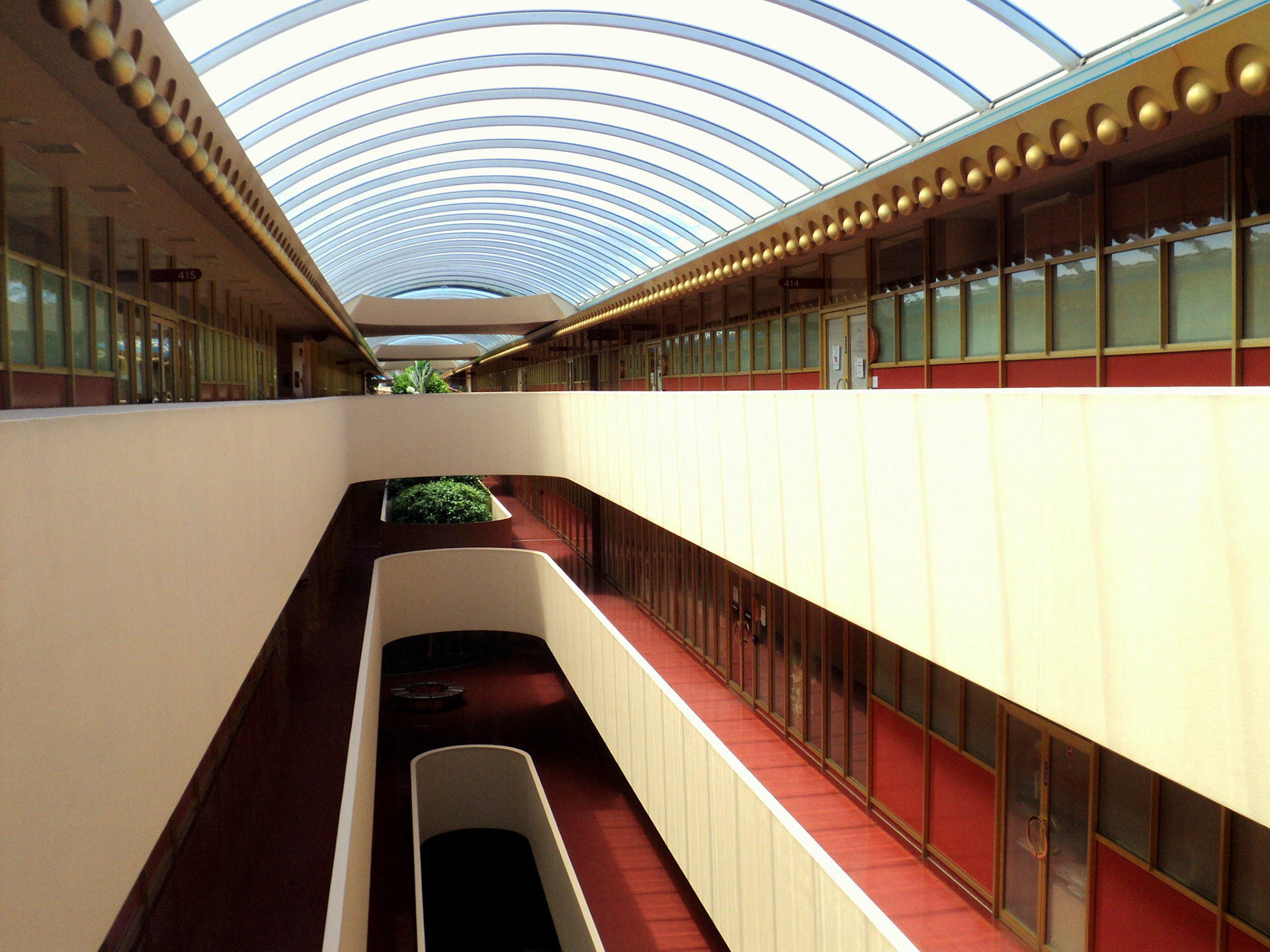 San Rafael, CA - MAY 26: Typical Saturday afternoon within the Marin County Civic Center May 26, 2012 in San Rafael, CA. Iconic public work designed by Frank Lloyd Wright.