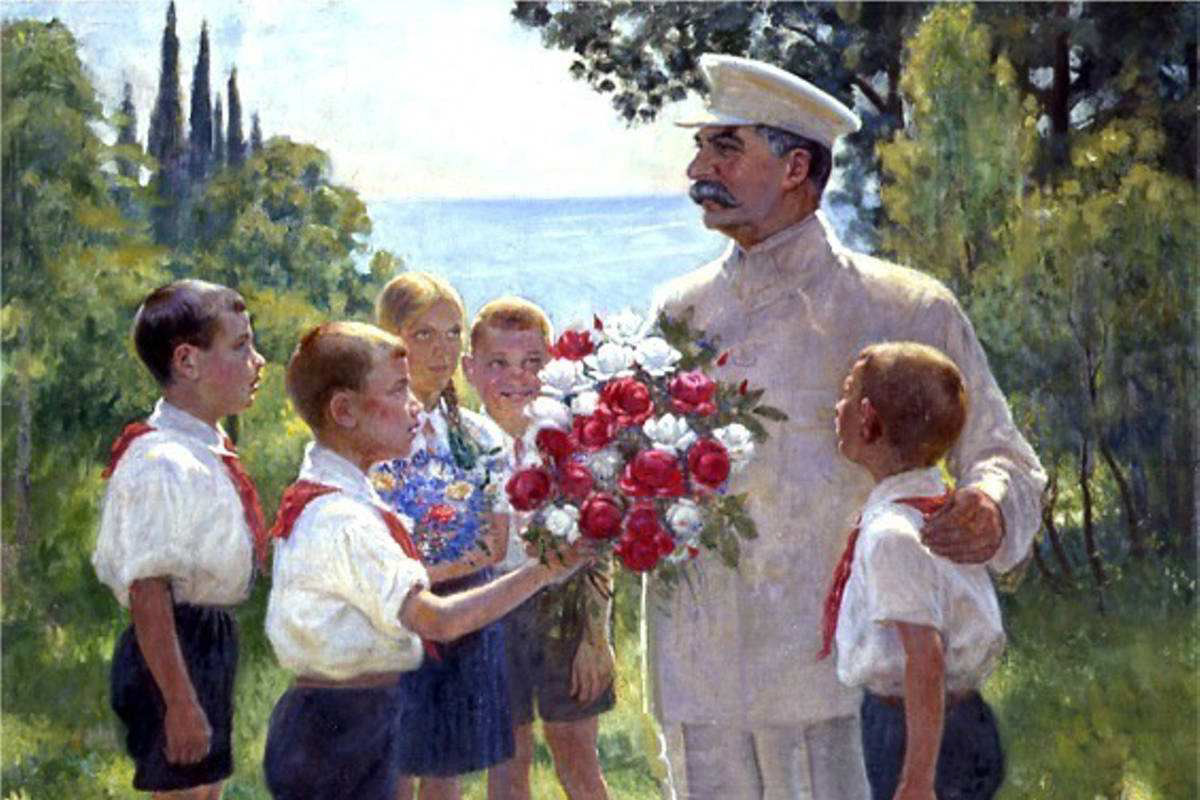Socialist Realism: "Roses for Stalin" by Boris Vladimirski, 1949