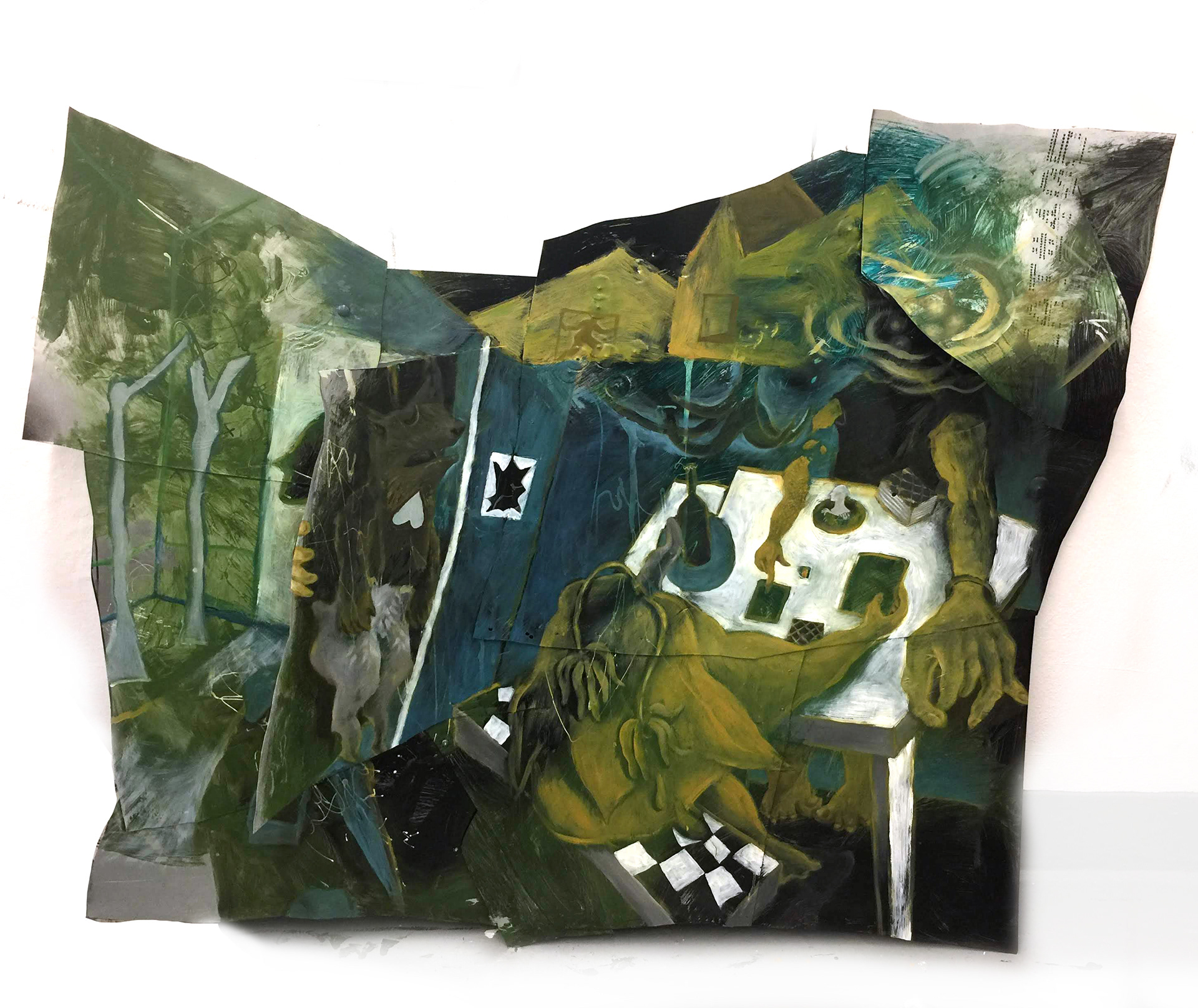 "dry may", oil on metal, 2018